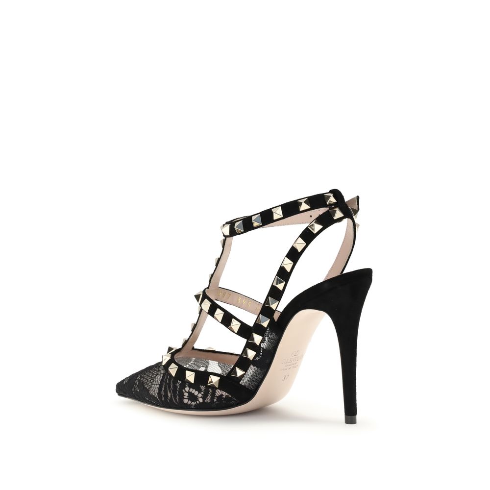 Valentino Garavani Black Polyamide Platform Pumps | Regal Royce