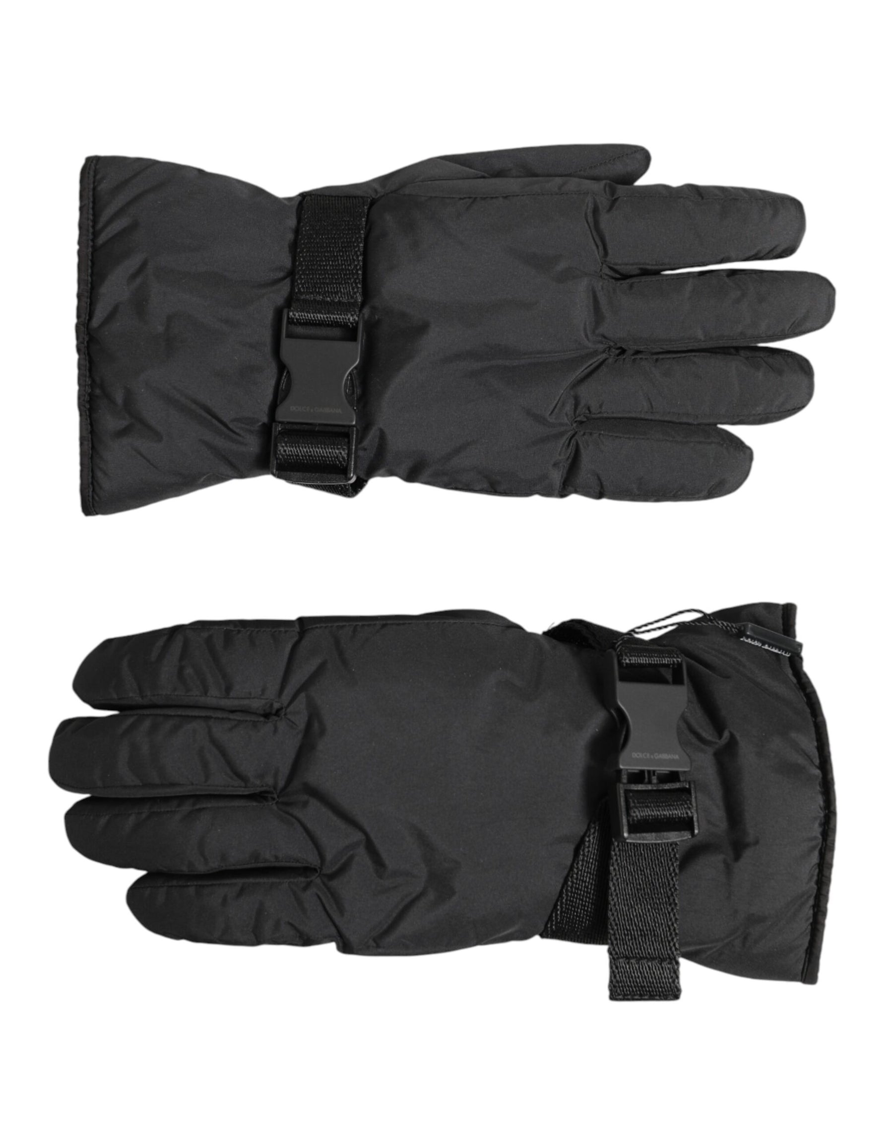 Dolce & Gabbana Black Windproof Ski Winter Warm Non Slip Gloves | Regal Royce