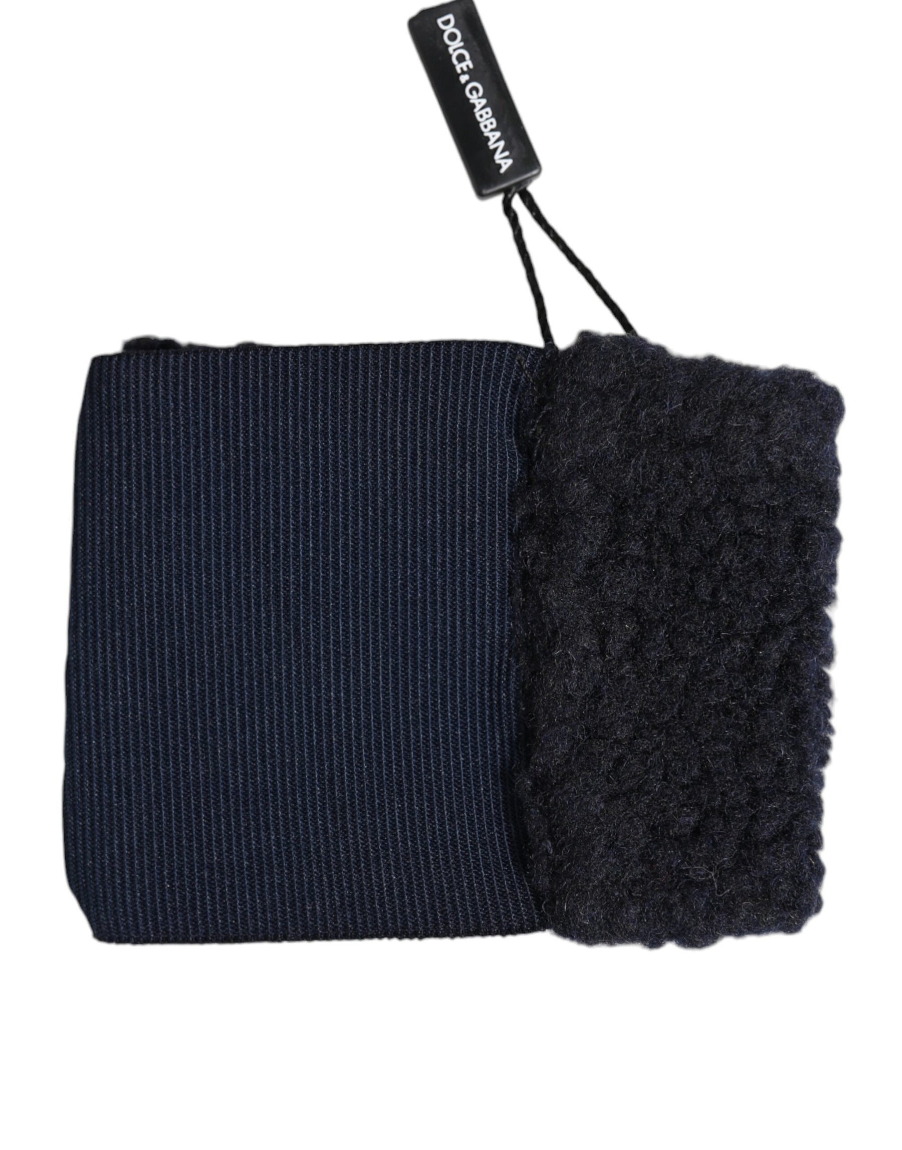 Dolce & Gabbana Black Polyester Logo Plaque Men One Size Wristband | Regal Royce