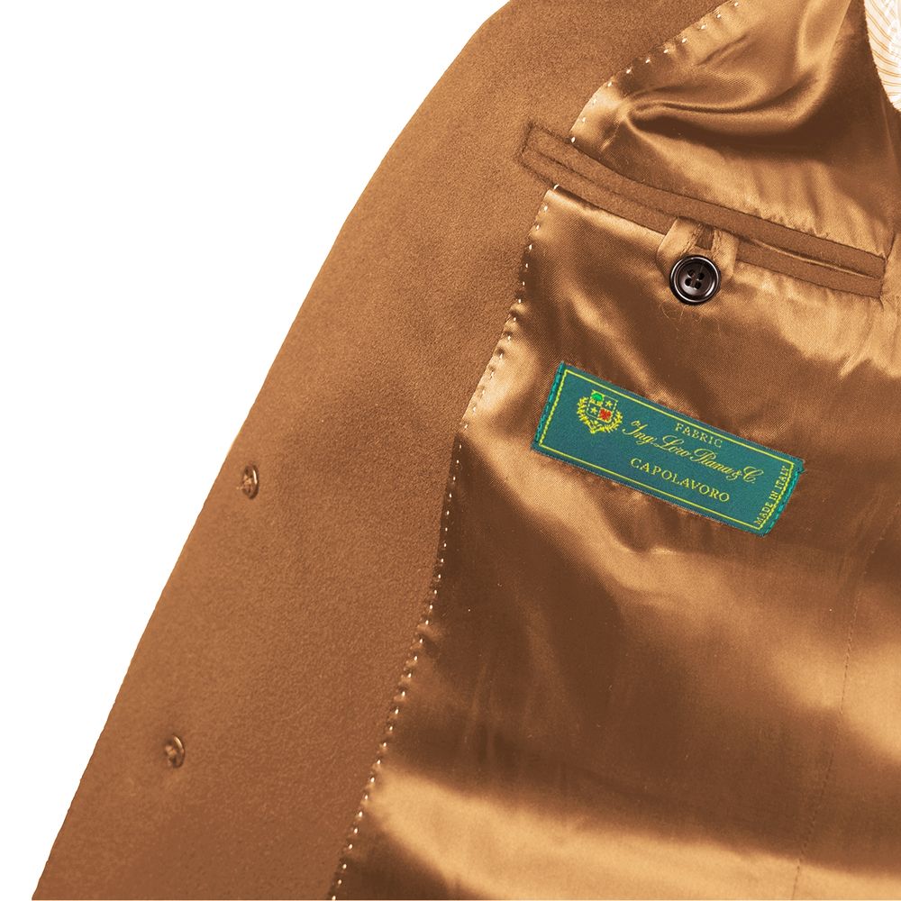 Made in Italy Camel Wool Men's Coat