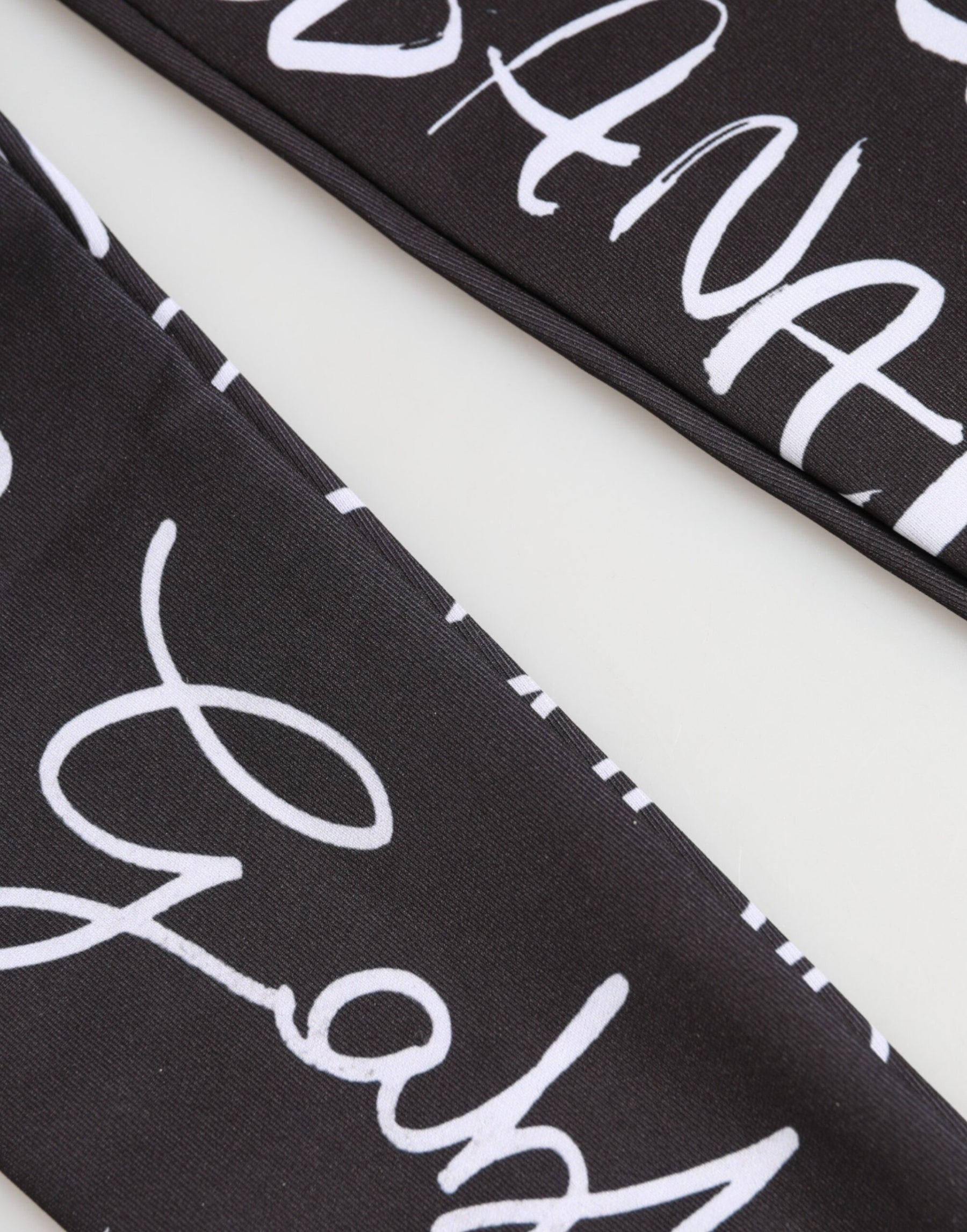 Dolce & Gabbana Black White DG Logo Elbow Length Mitten Gloves | Regal Royce