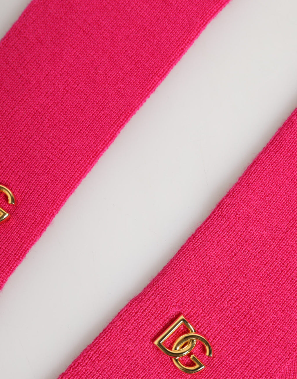 Dolce & Gabbana Pink Wool Fingerless Elbow Length Mitten Gloves