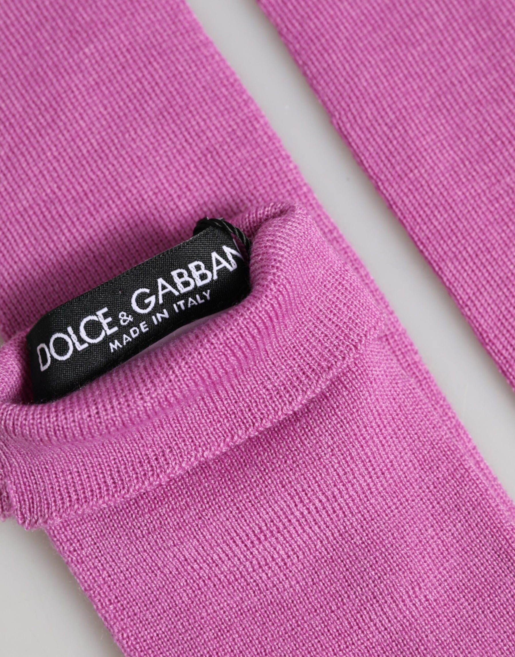 Dolce & Gabbana Pink Wool Fingerless Elbow Length Mitten Gloves | Regal Royce