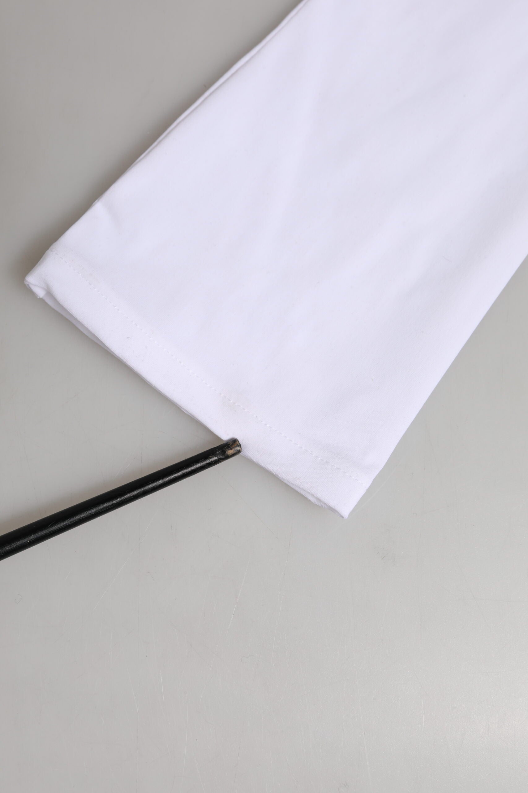 Dolce & Gabbana White Nylon Fingerless Elbow Length Mitten Gloves | Regal Royce