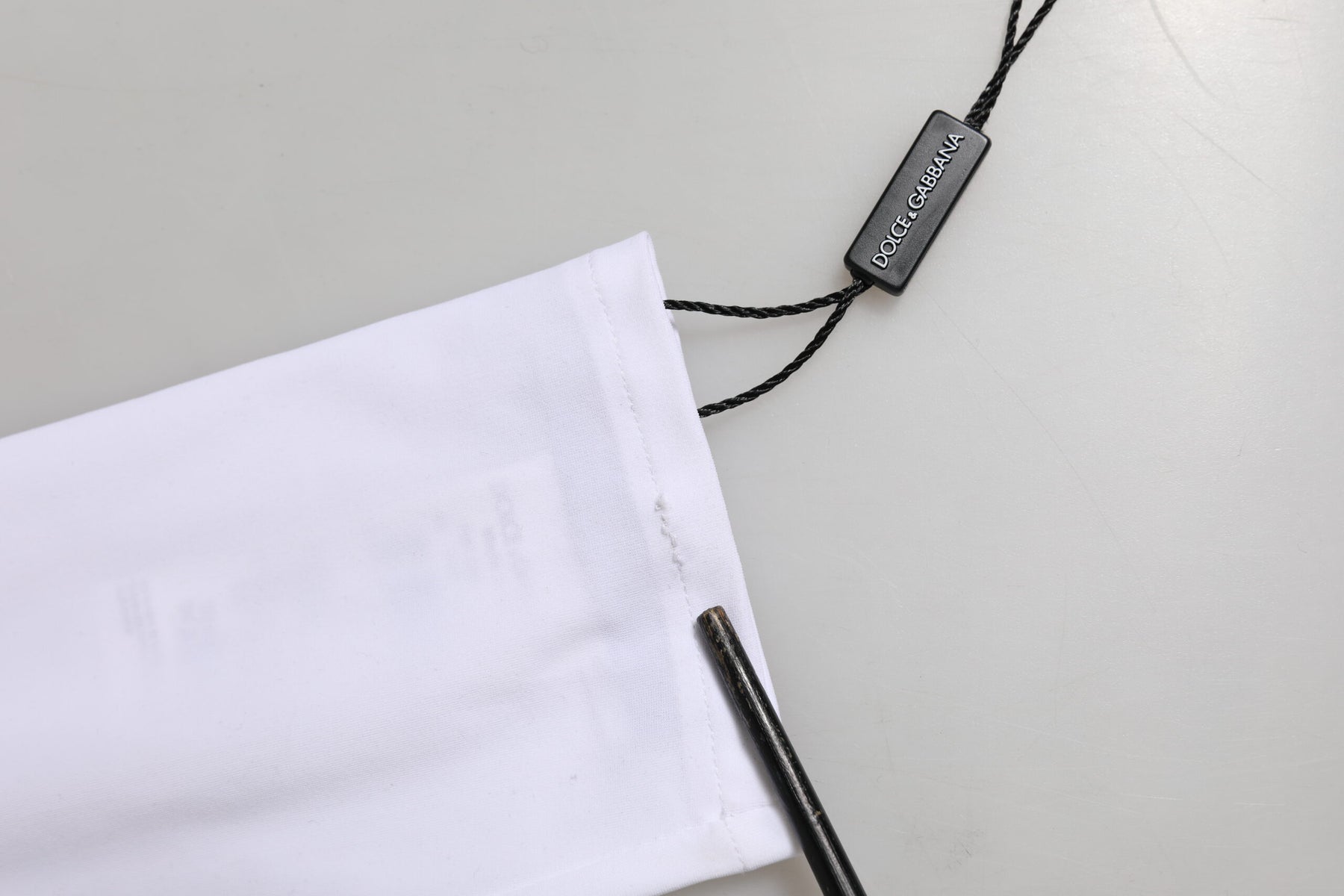 Dolce & Gabbana White Nylon Fingerless Elbow Length Women Gloves | Regal Royce