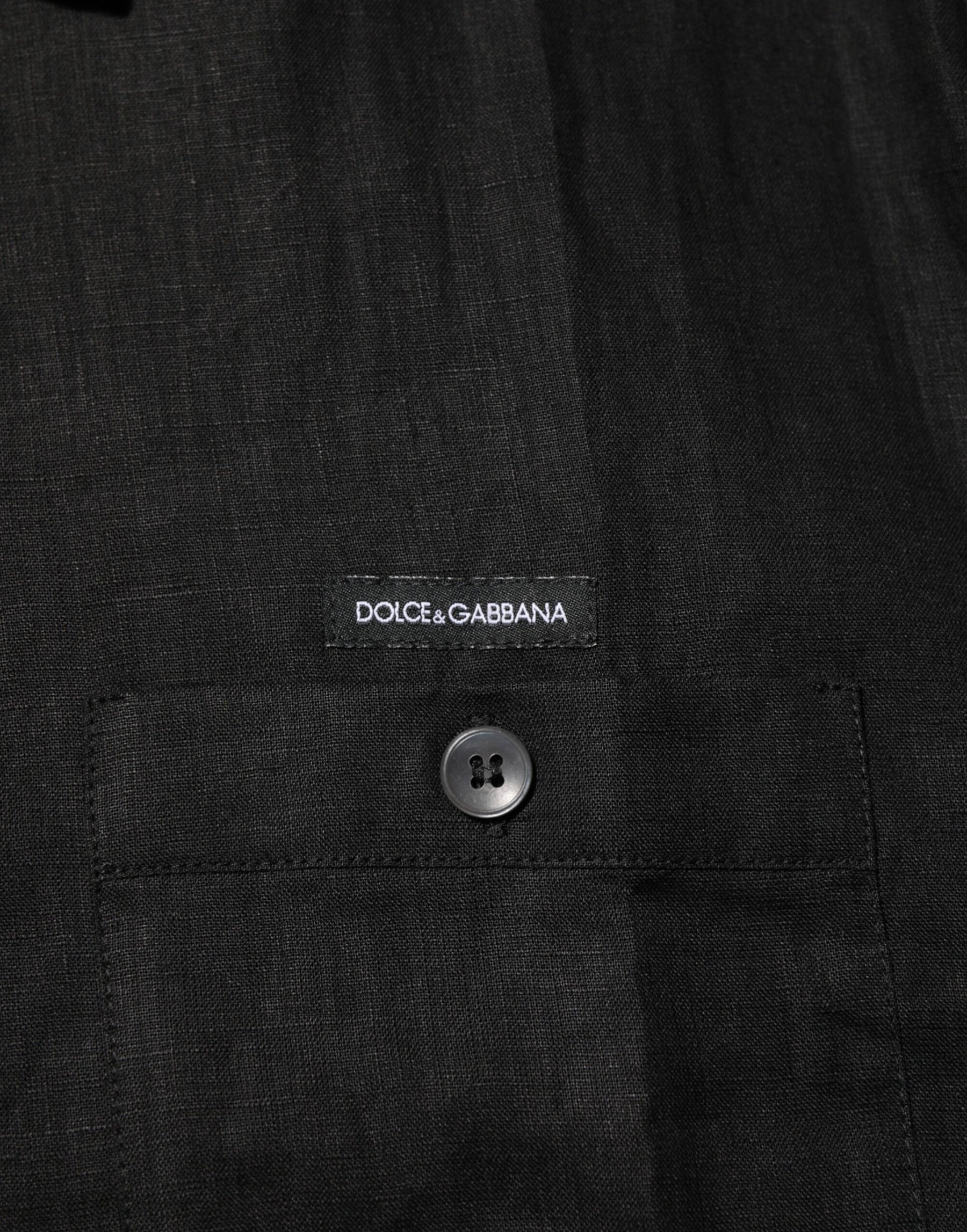 Carhartt Wip Black Linen Collared Short Sleeve Polo Shirt | Regal Royce