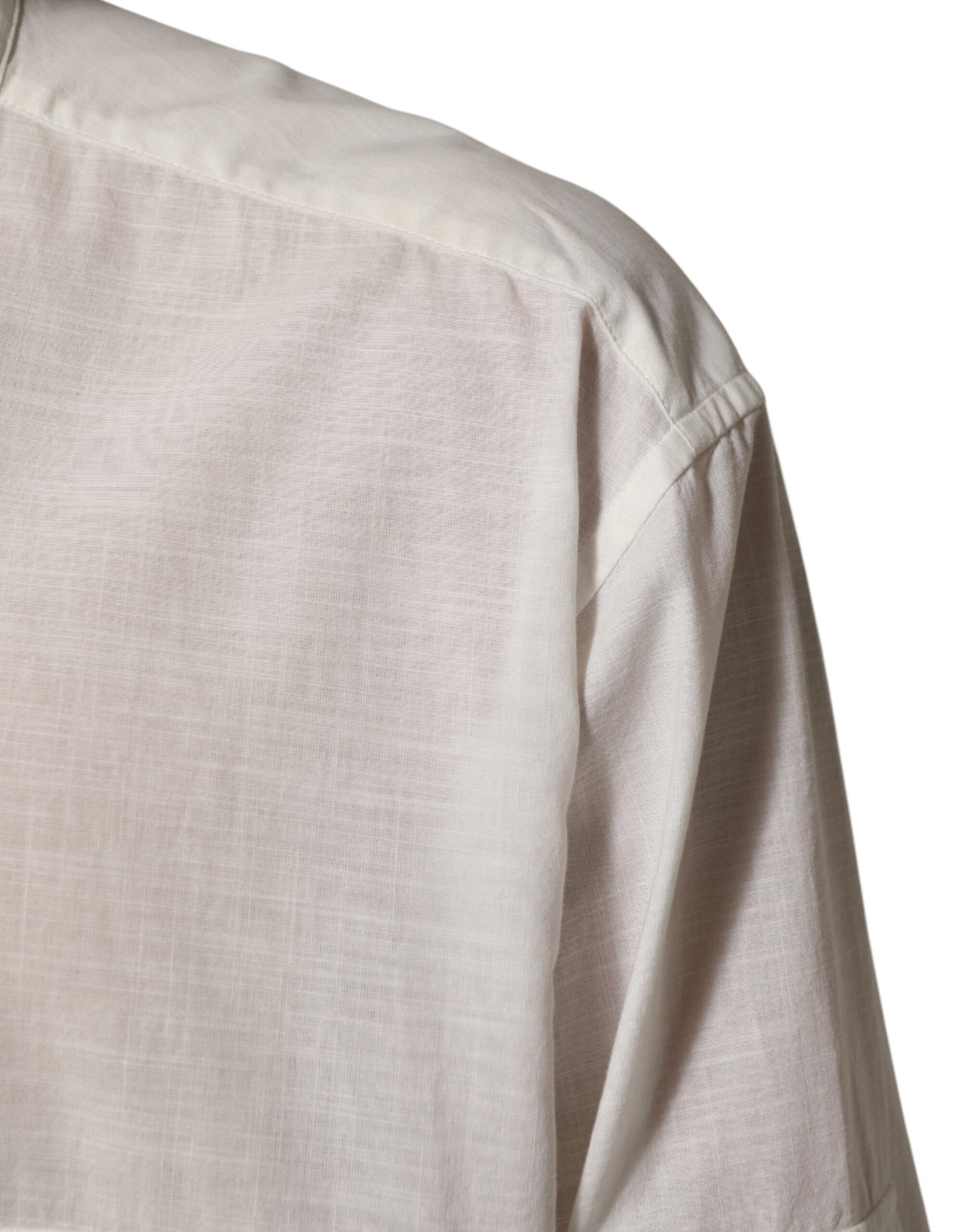 Dolce & Gabbana White Cotton Floral Print Button Down Shirt | Regal Royce