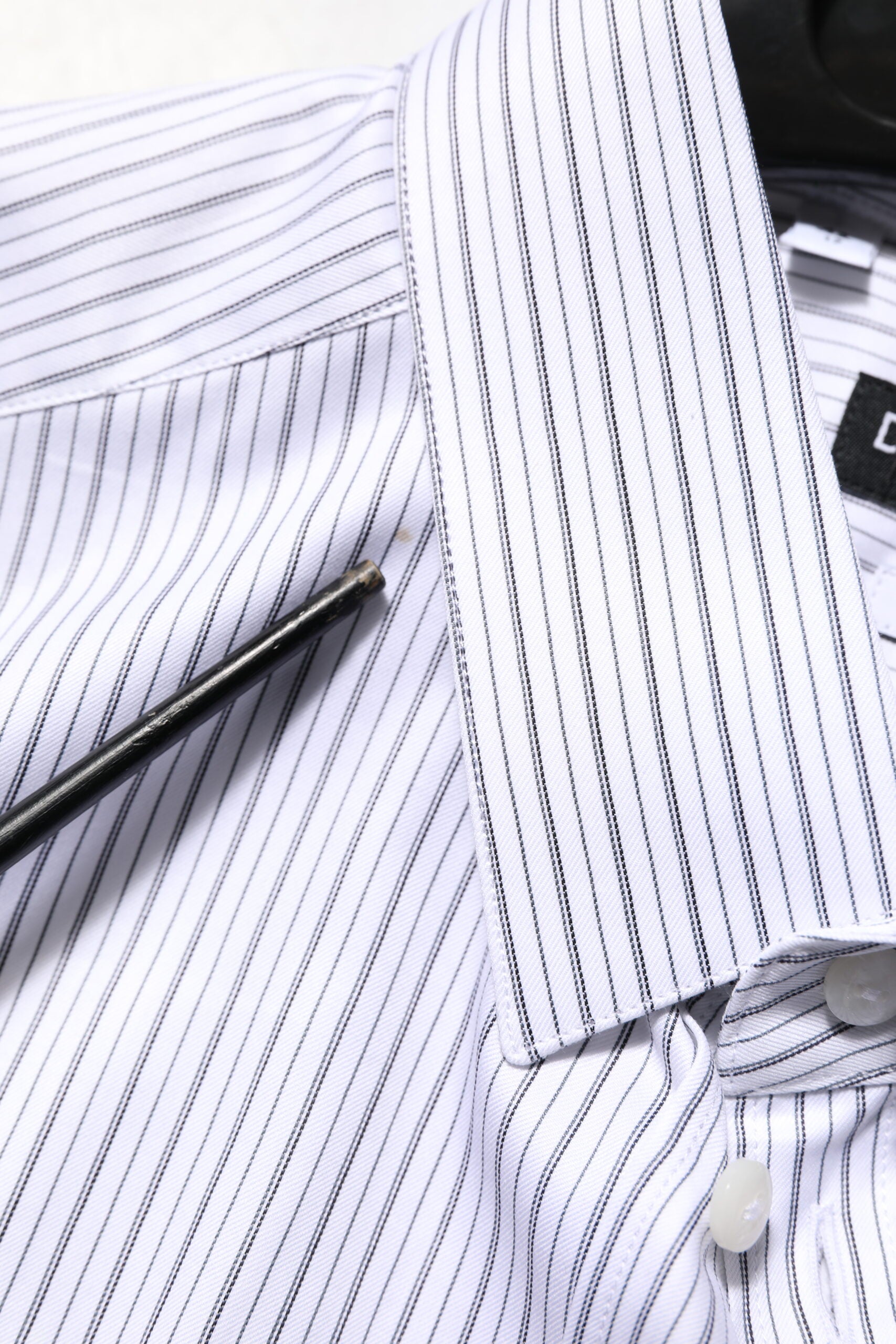 Dolce & Gabbana White Stripes Cotton Men GOLD Dress Shirt | Regal Royce