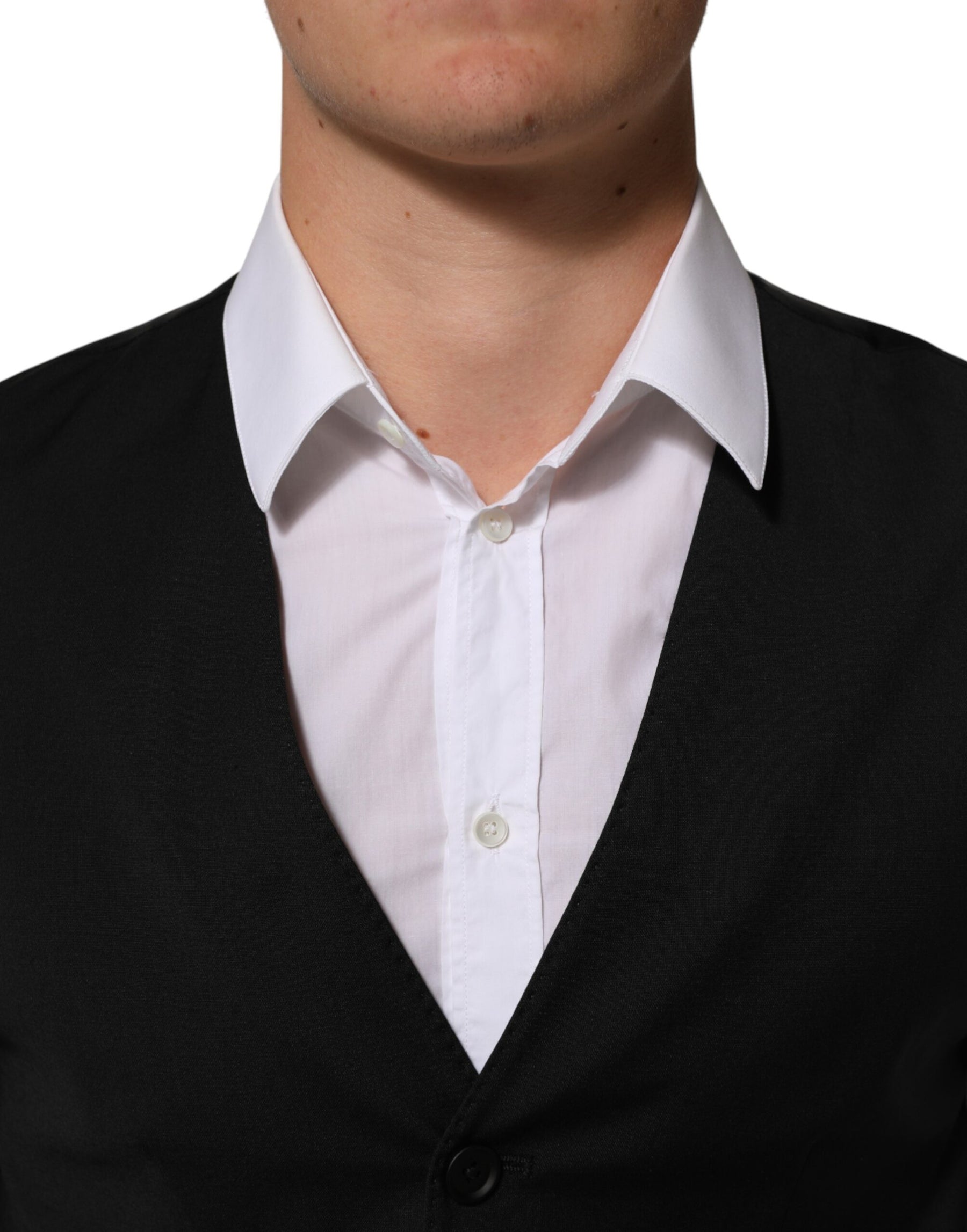 Dolce & Gabbana Black Polyester Dress Formal Waistcoat Vest | Regal Royce