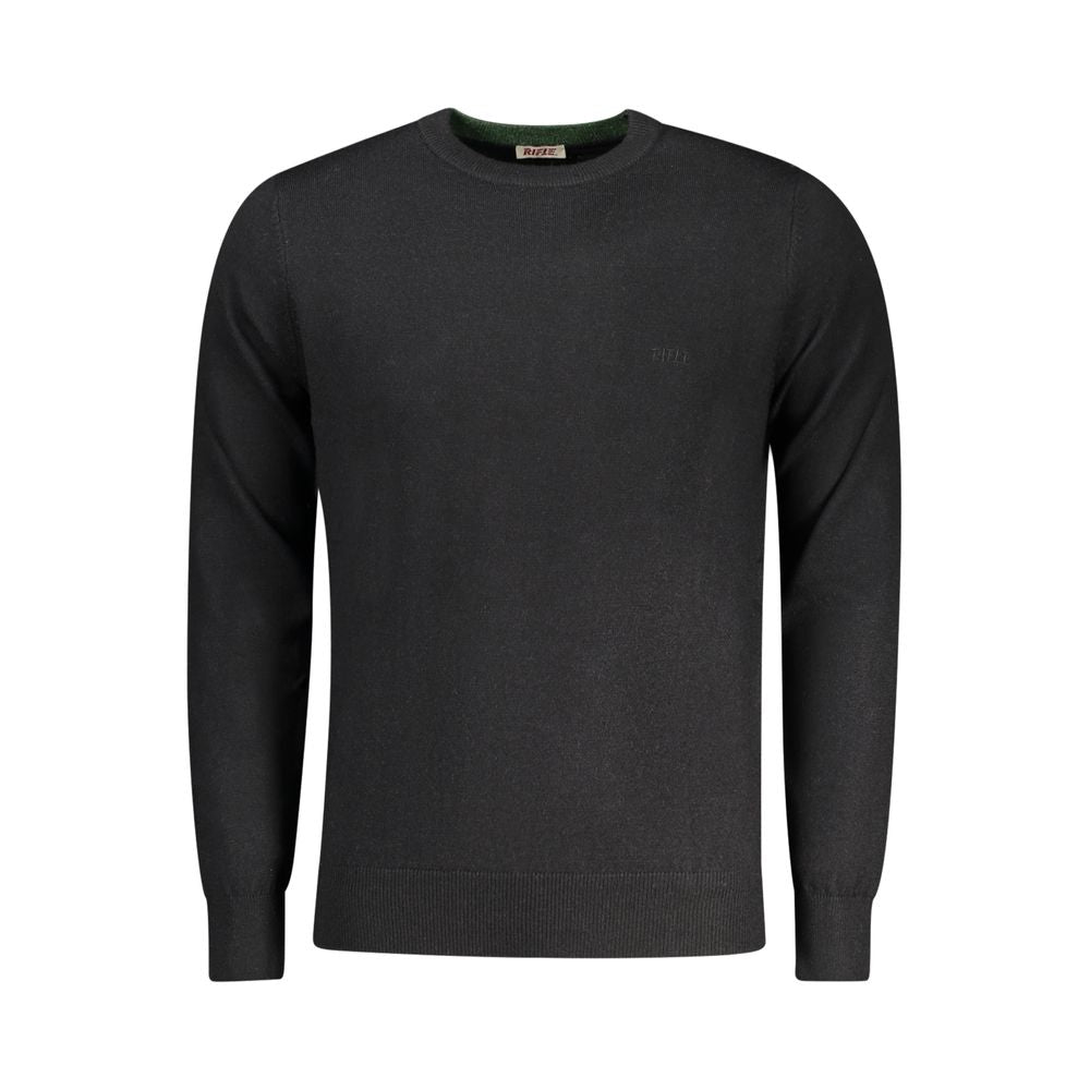 Rifle Black Polyester Men's Sweater | Regal Royce
