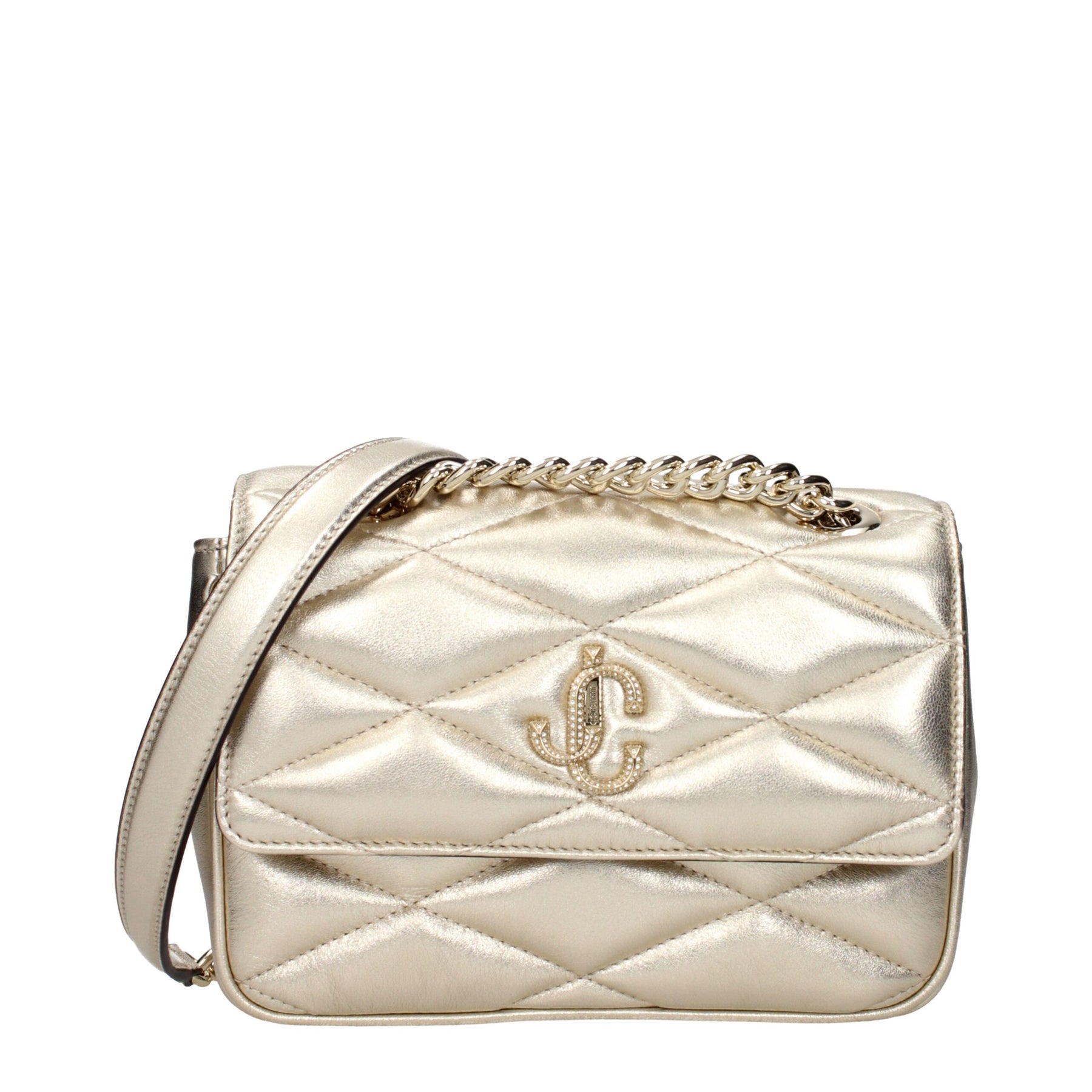 Jimmy Choo Gold Leather Shoulder Bag | Regal Royce