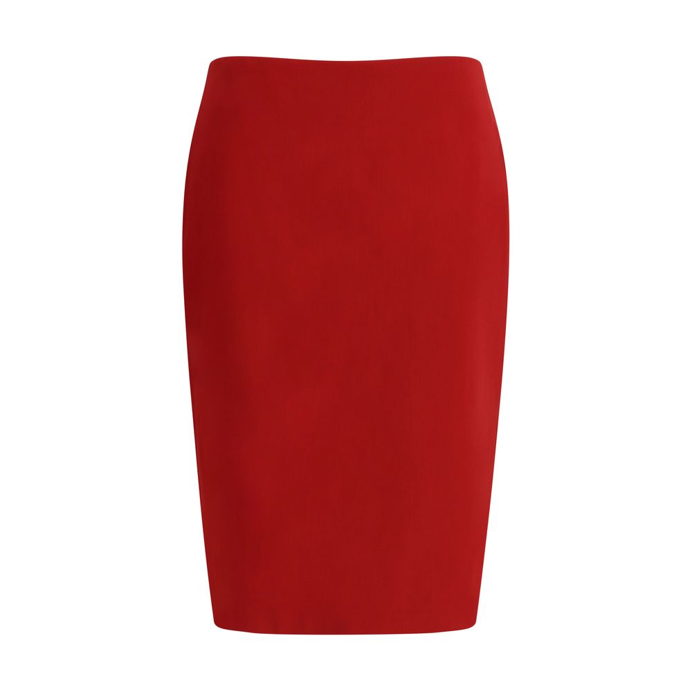 Saint Laurent Red Viscose Skirt