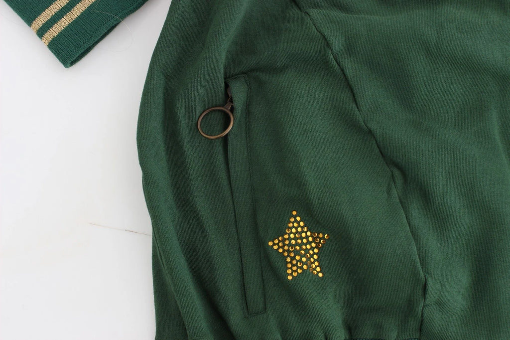 John Galliano Green Mock Zip Cardigan Sweatshirt Sweater Jacket