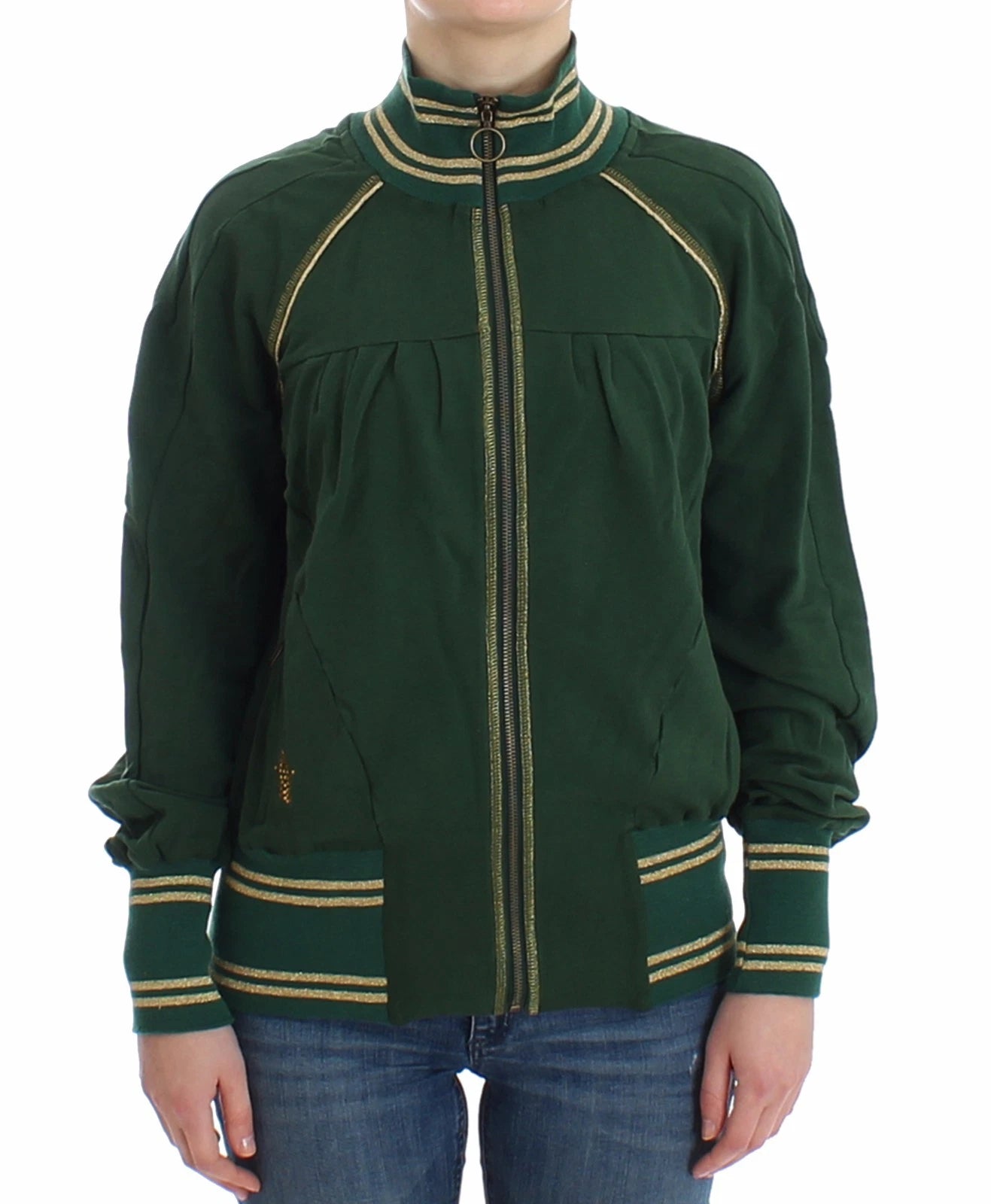 John Galliano Green Mock Zip Cardigan Sweatshirt Sweater Jacket | Regal Royce