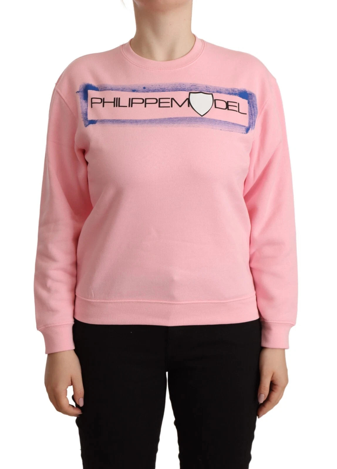 Philippe Model Pink Printed Long Sleeves Pullover Sweater | Regal Royce