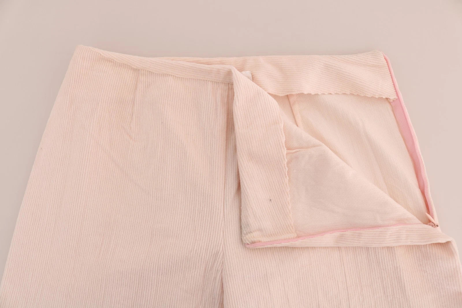 Ermanno Scervino Beige Cotton Stretch Straight Trousers Pants | Regal Royce