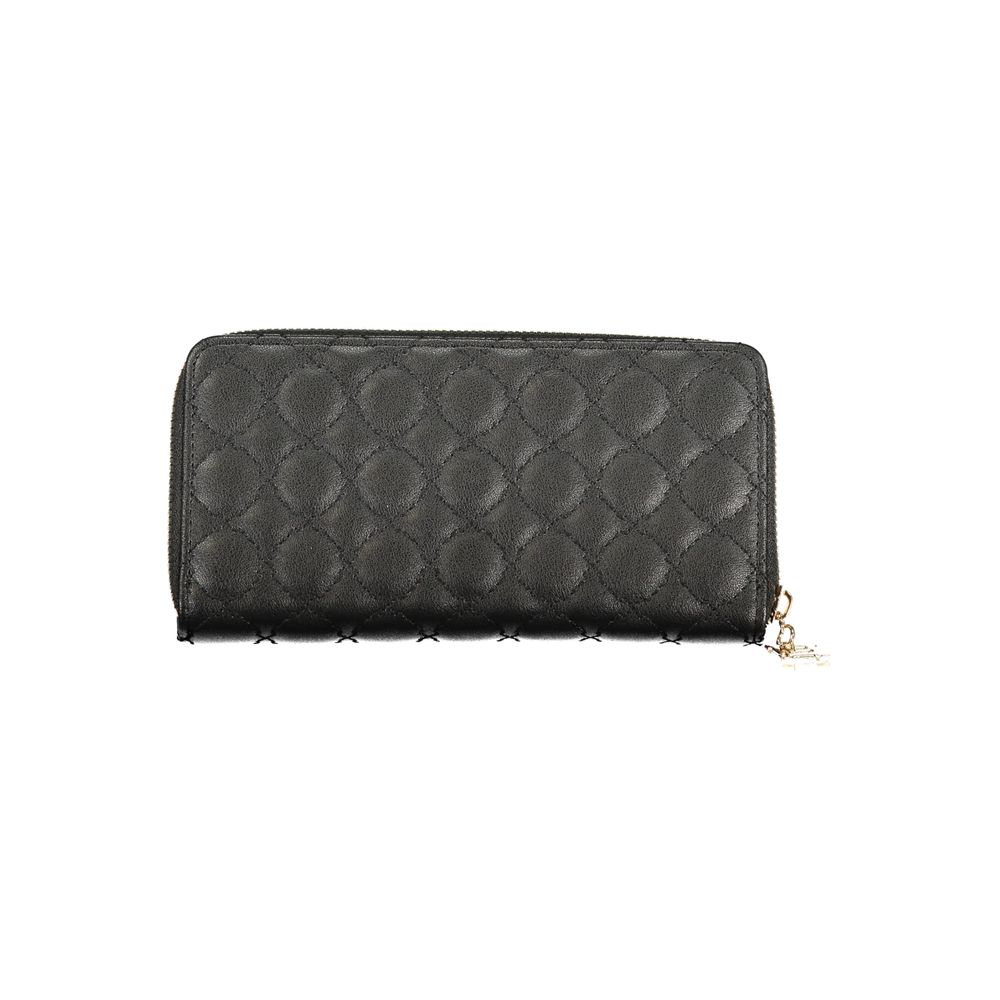 Laura Biagiotti Black Polyurethane Women Wallet | Regal Royce
