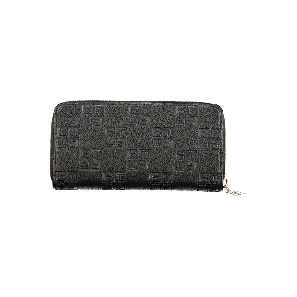 Laura Biagiotti Black Polyurethane Women Wallet | Regal Royce