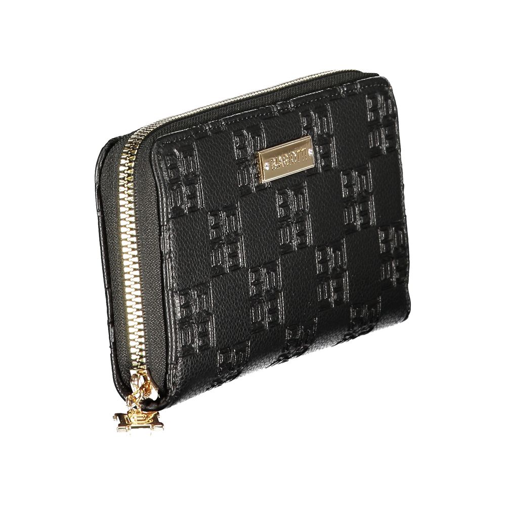 Laura Biagiotti Black Polyurethane Women Wallet | Regal Royce