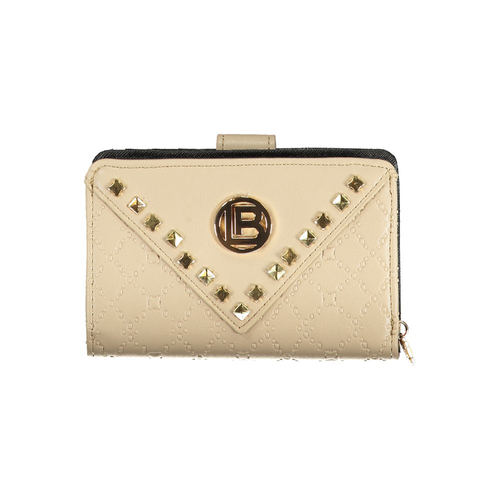 Laura Biagiotti Beige Polyurethane Women Wallet | Regal Royce