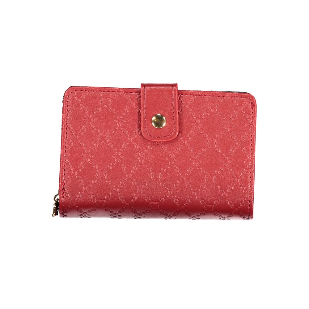 Laura Biagiotti Rosso Polyurethane Women Wallet | Regal Royce