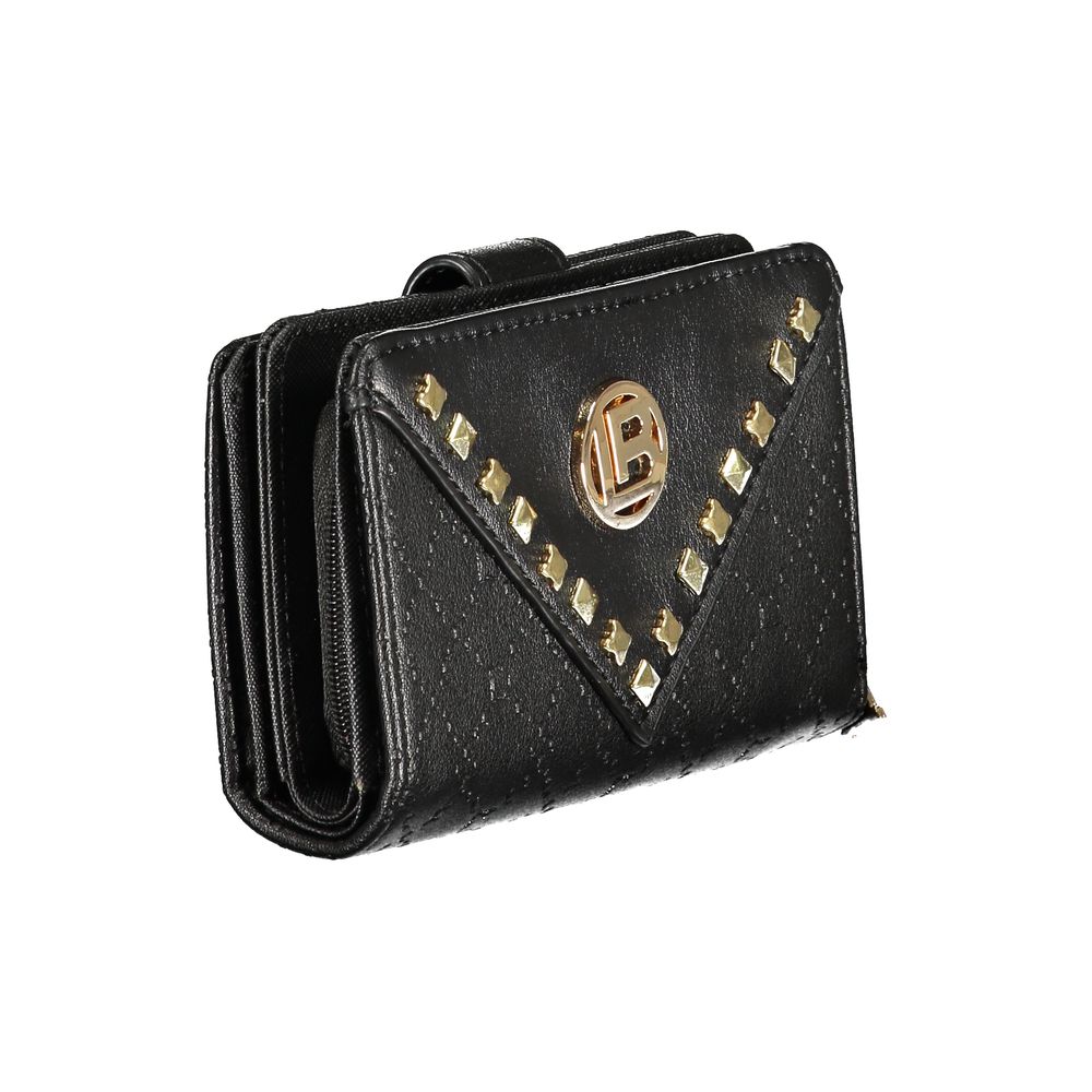 Laura Biagiotti Black Polyurethane Women Wallet | Regal Royce