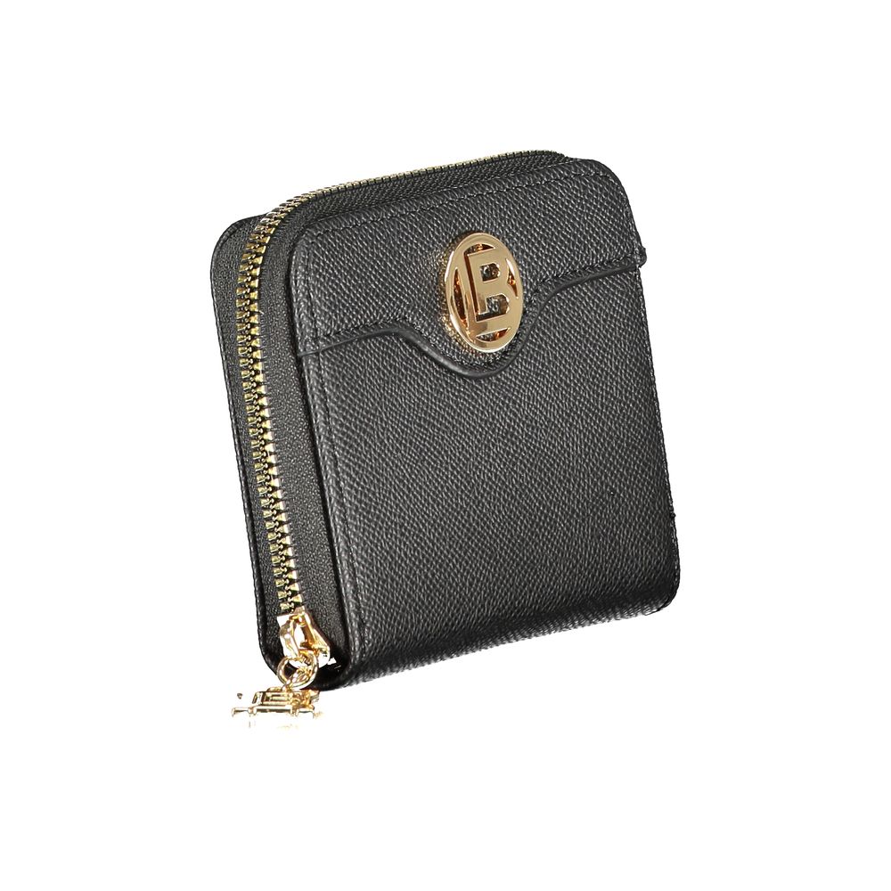 Laura Biagiotti Black Polyurethane Women Wallet | Regal Royce
