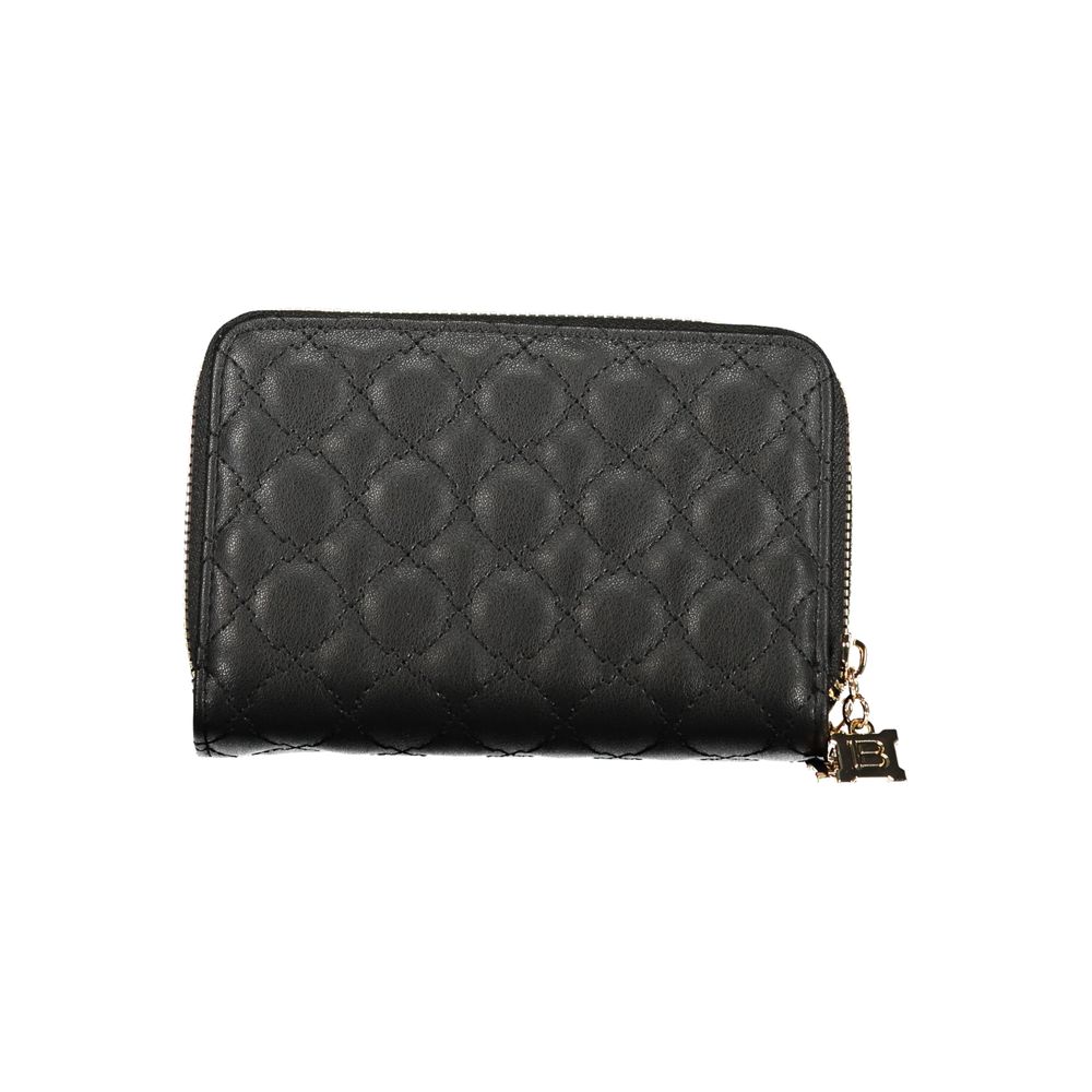 Laura Biagiotti Black Polyurethane Women Wallet | Regal Royce