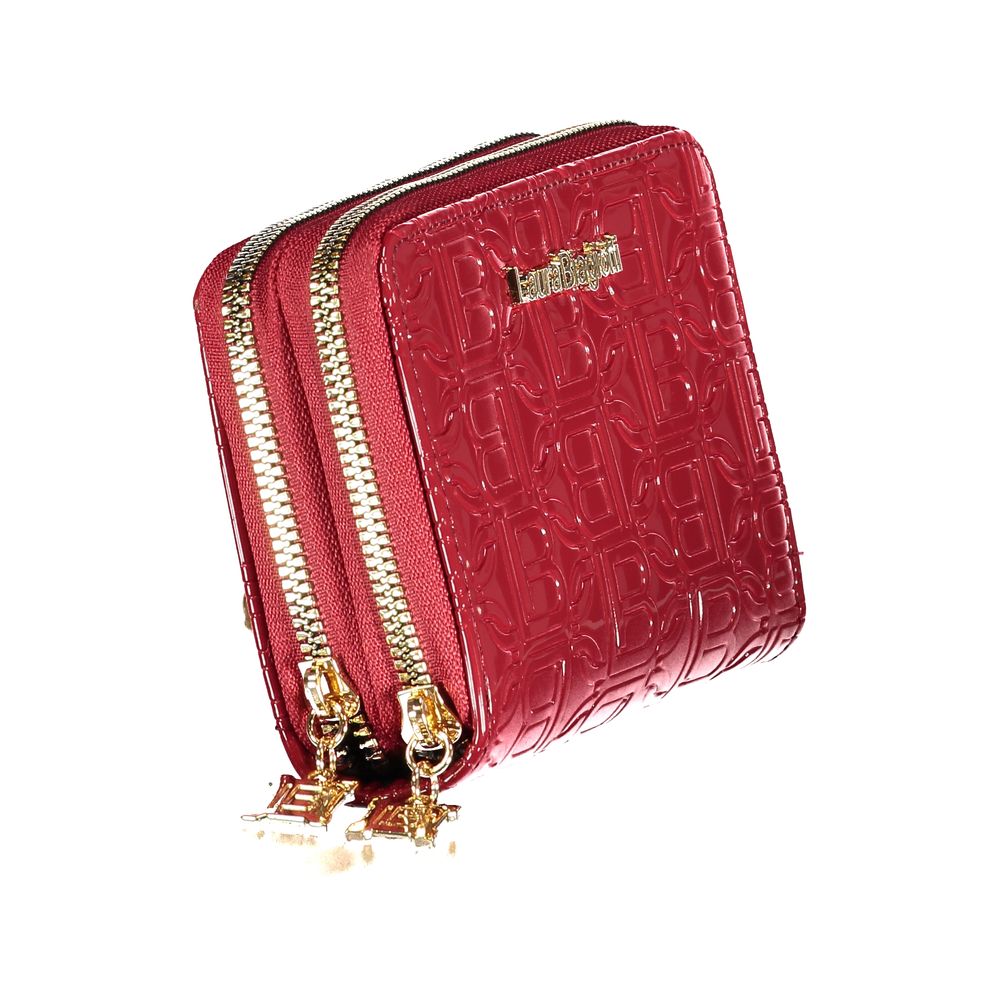 Laura Biagiotti Red Polyurethane Women Wallet | Regal Royce