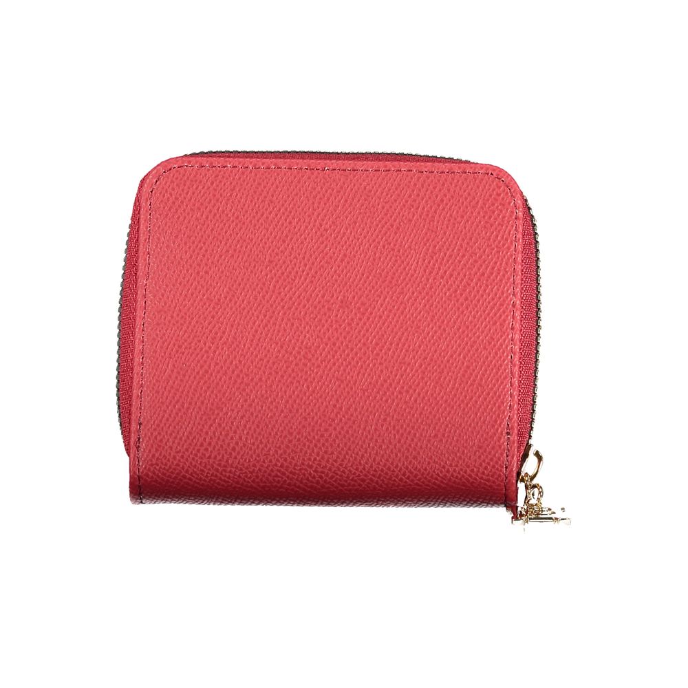 Laura Biagiotti Rosso Polyurethane Women Wallet | Regal Royce