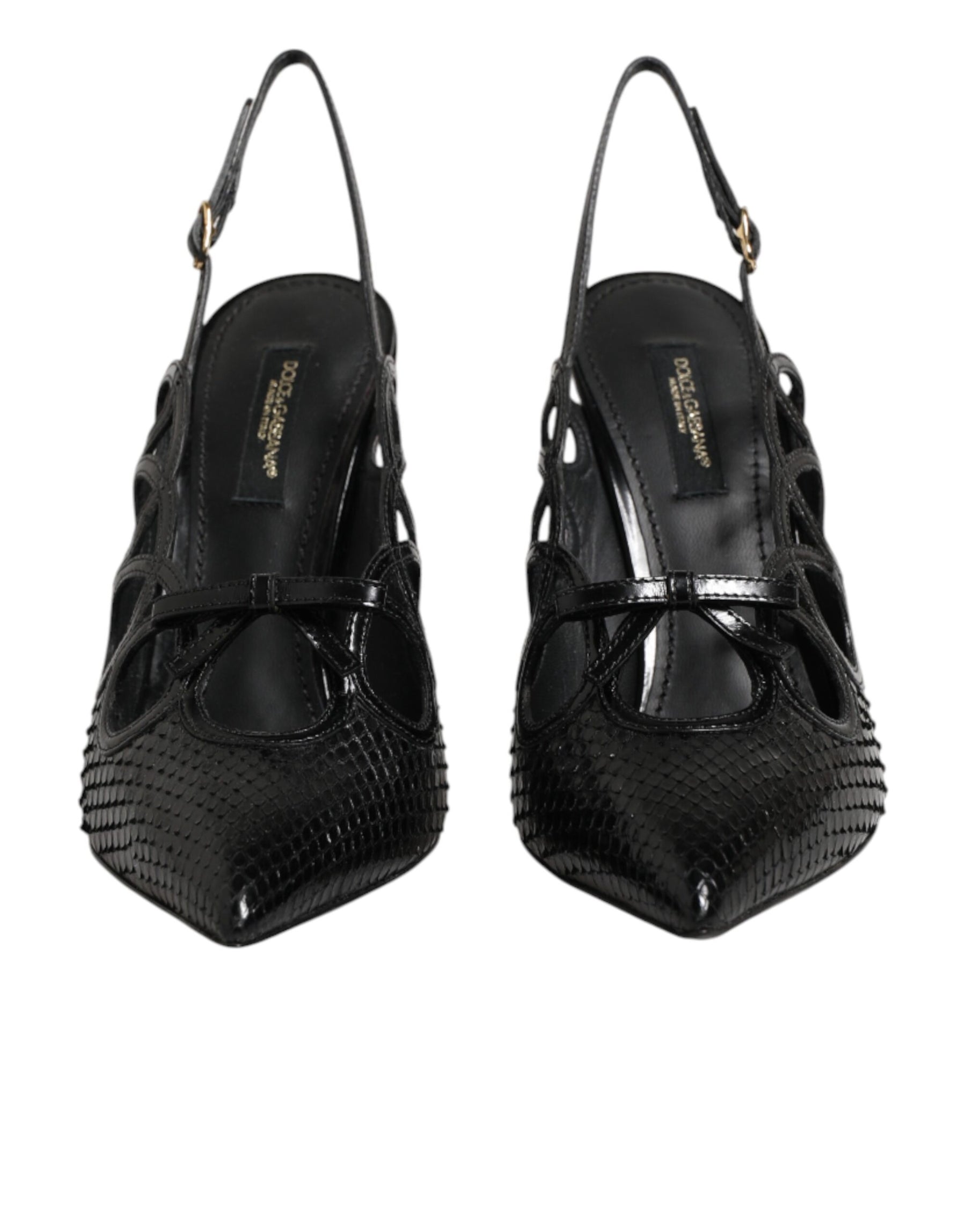 Dolce & Gabbana Leather High Heels Slingback Shoes | Regal Royce