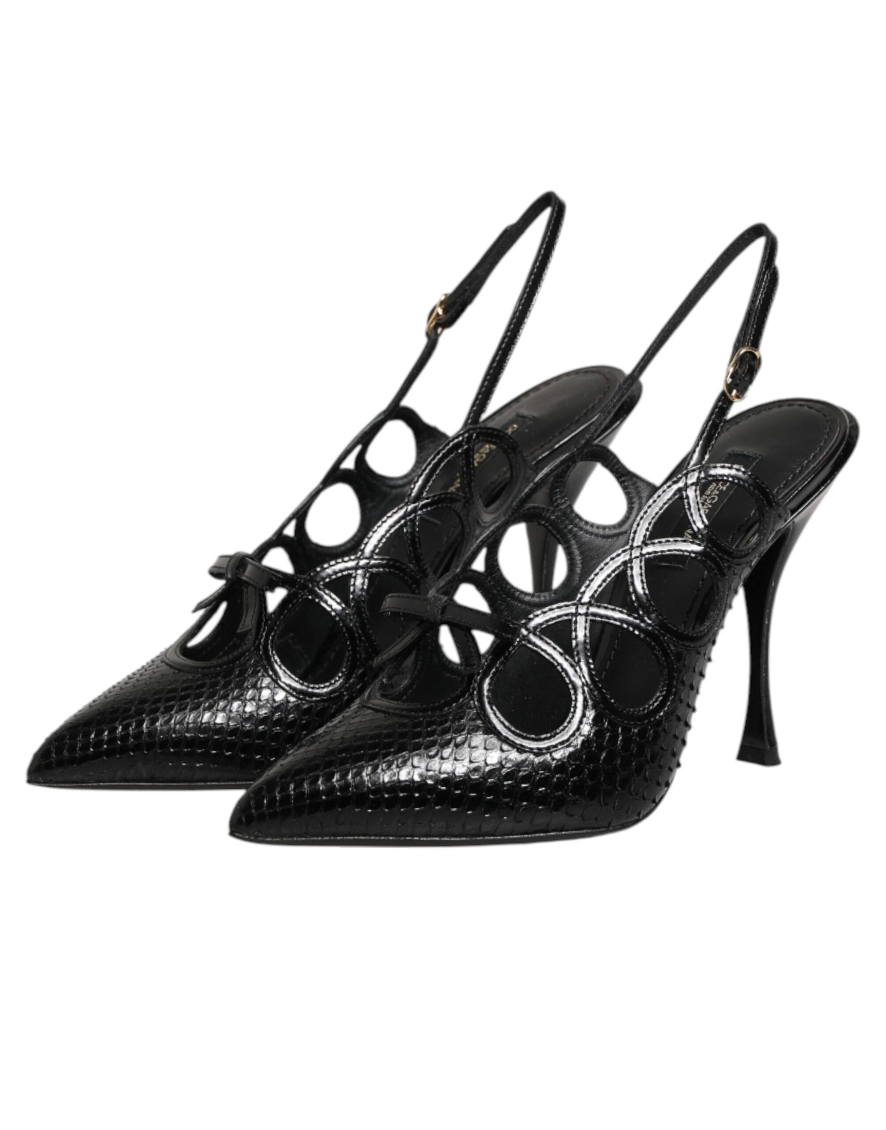 Dolce & Gabbana Leather High Heels Slingback Shoes | Regal Royce