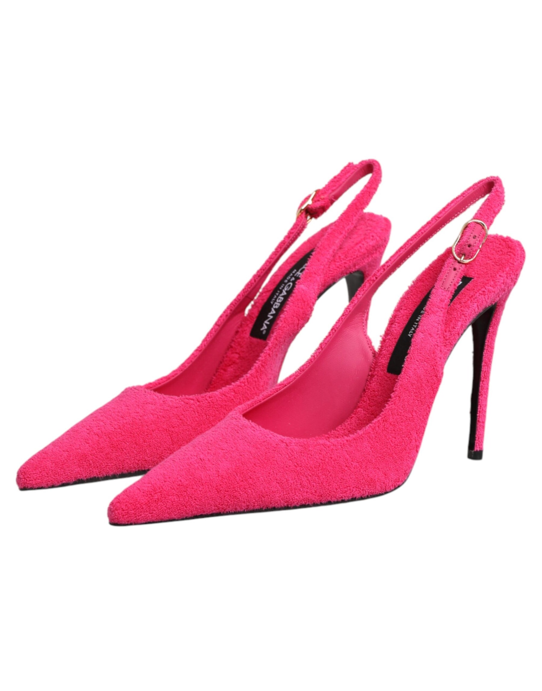 Dolce & Gabbana Pink Suede High Heels Slingback Shoes | Regal Royce