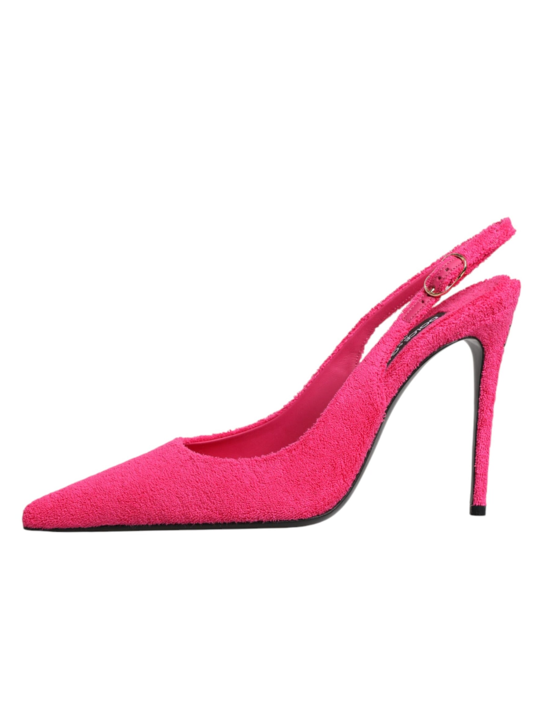 Dolce & Gabbana Pink Suede High Heels Slingback Shoes | Regal Royce