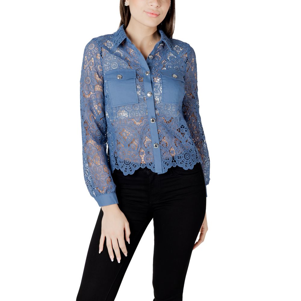 Morgan De Toi Blue Polyester Blouse
