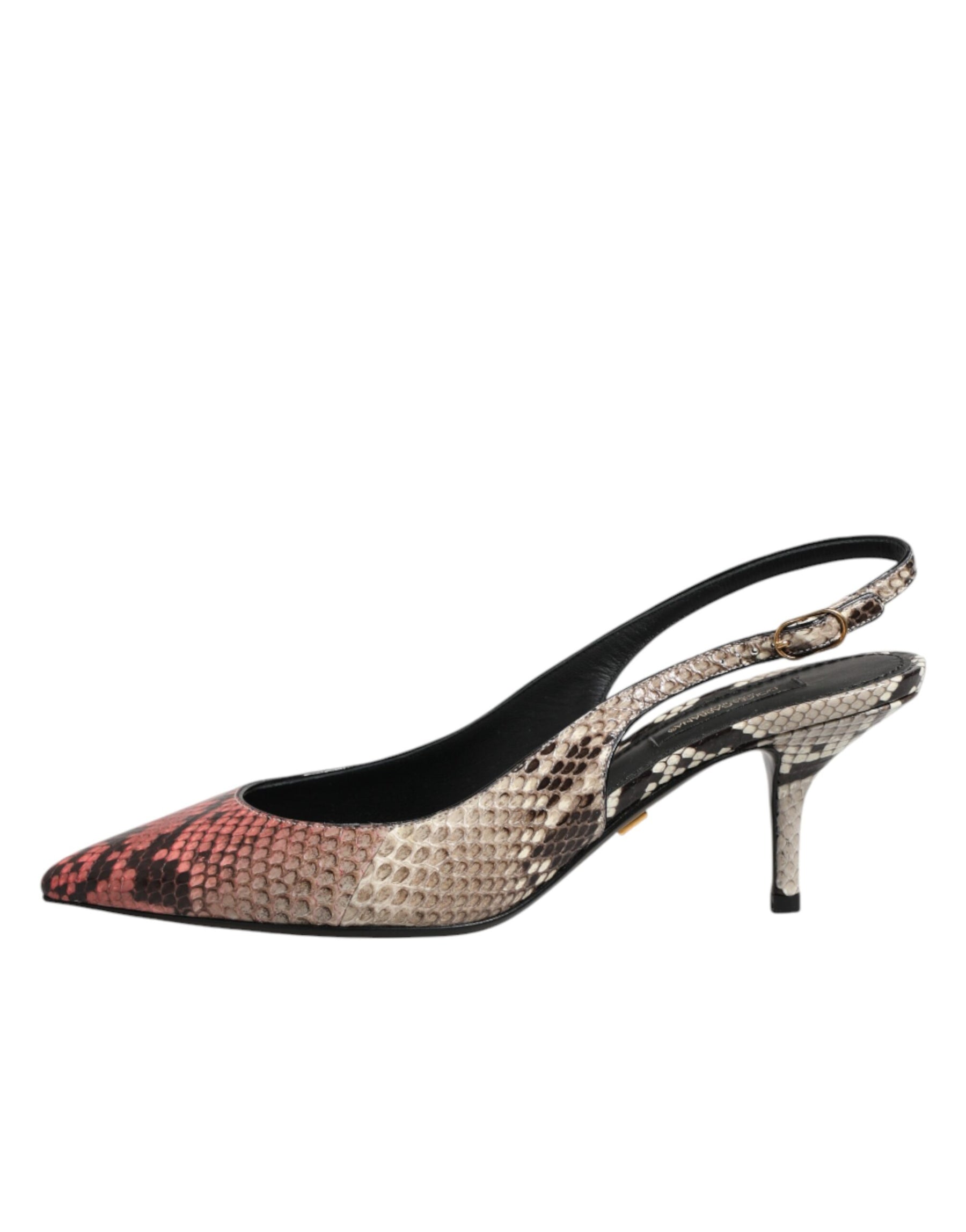 Dolce & Gabbana Multicolor Leather Heels Slingback  Shoes | Regal Royce