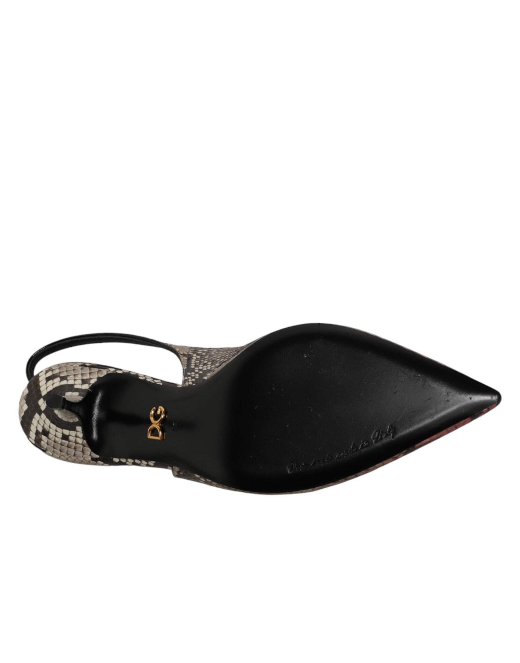 Dolce & Gabbana Multicolor Leather Heels Slingback  Shoes | Regal Royce