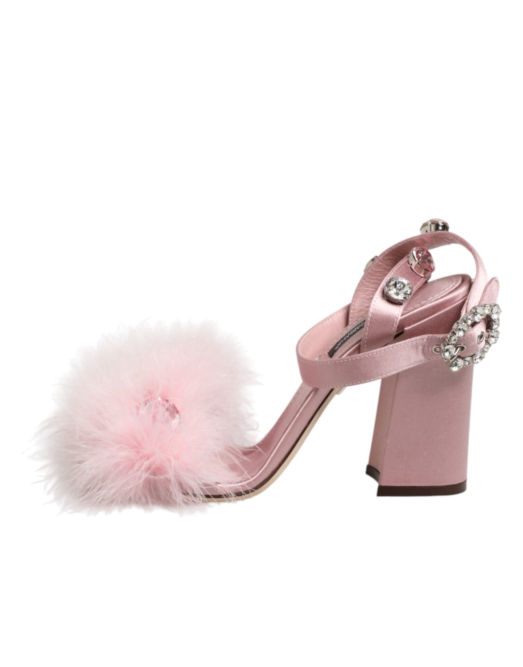 Dolce & Gabbana Pink Sequined Ankle Strap Sandals Shoes | Regal Royce