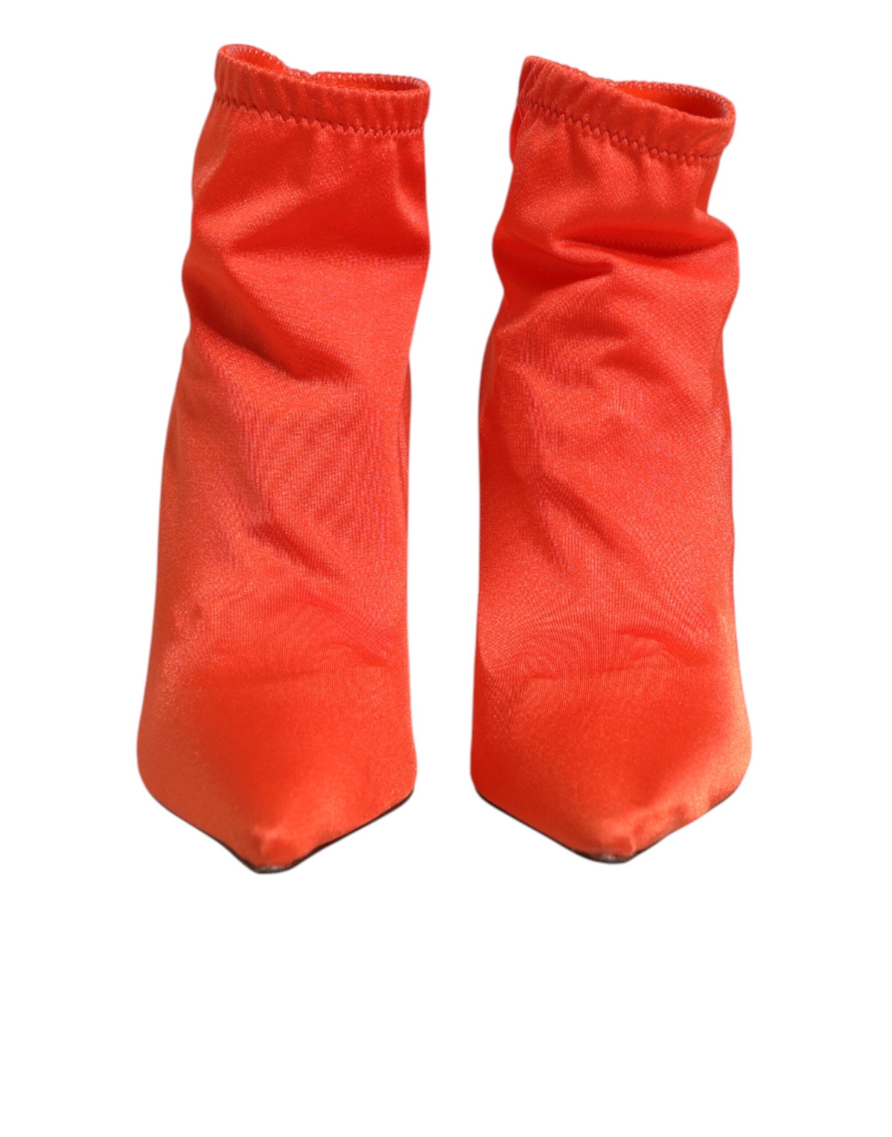 Dolce & Gabbana Orange DG Logo Heels Ankle Boots Shoes | Regal Royce
