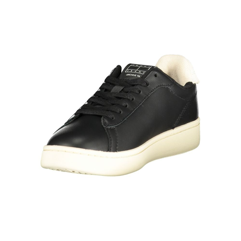 Tommy Hilfiger Black Polyurethane Women's Sneaker | Regal Royce