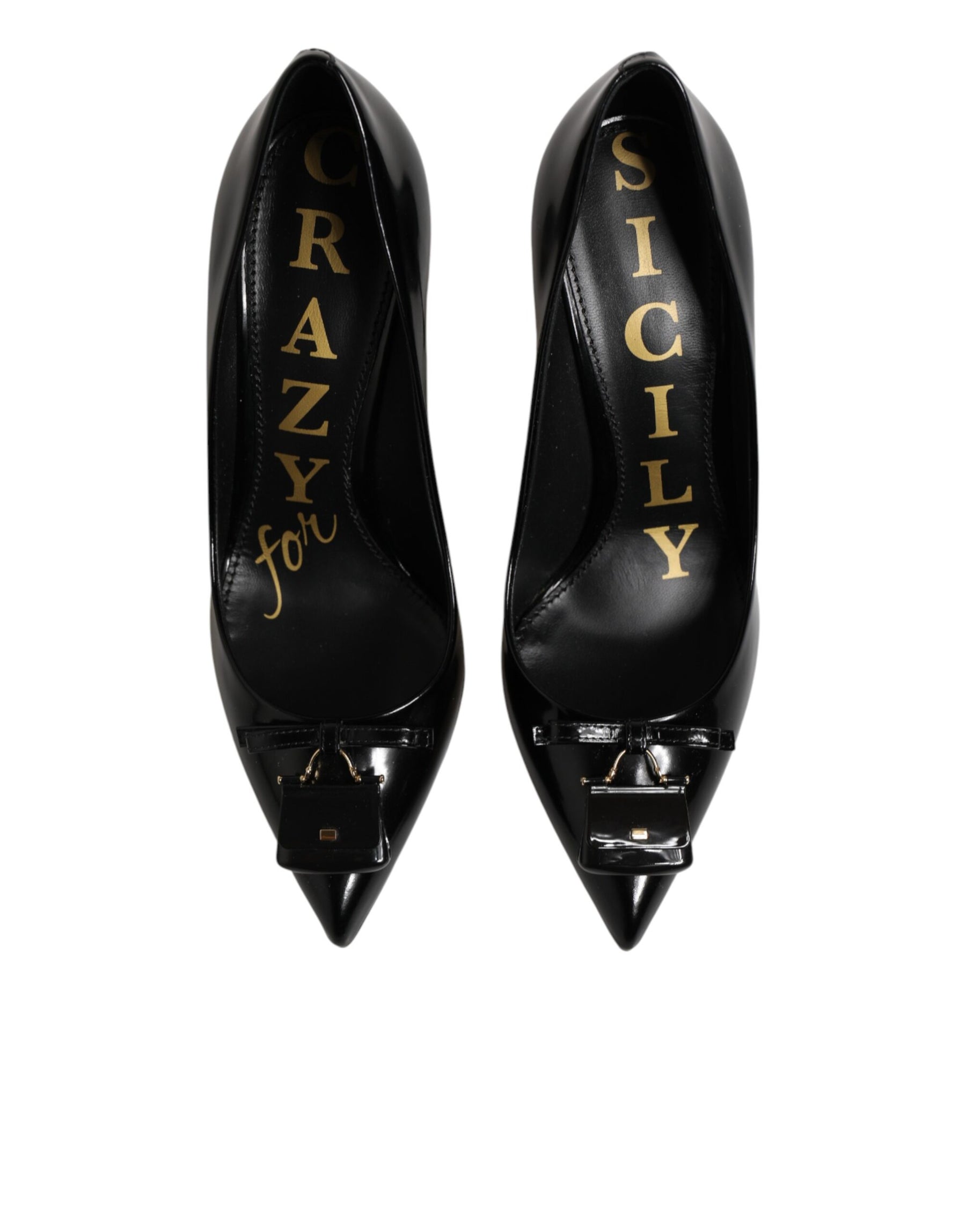 Dolce & Gabbana Black Bag Embellished Heels Pumps Shoes | Regal Royce