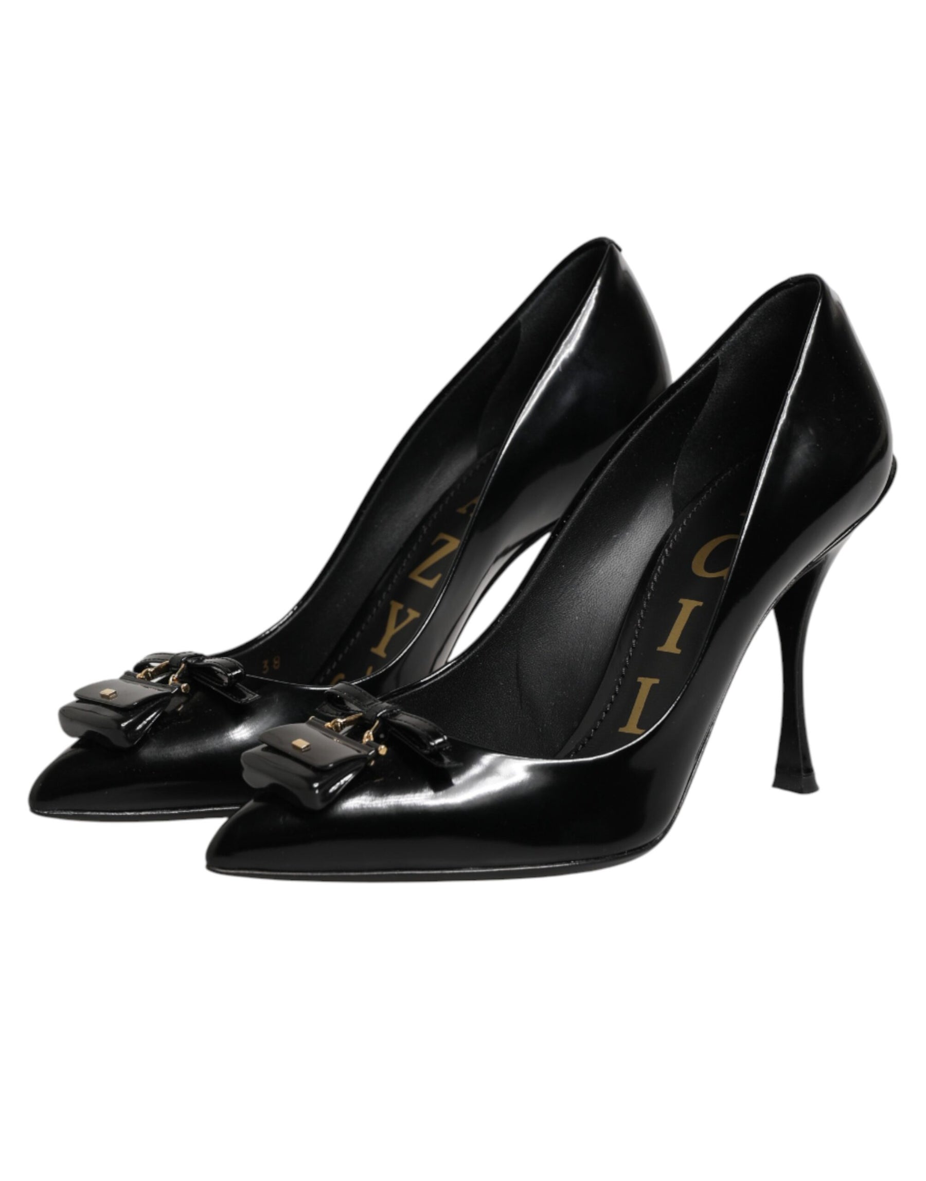 Dolce & Gabbana Black Bag Embellished Heels Pumps Shoes | Regal Royce