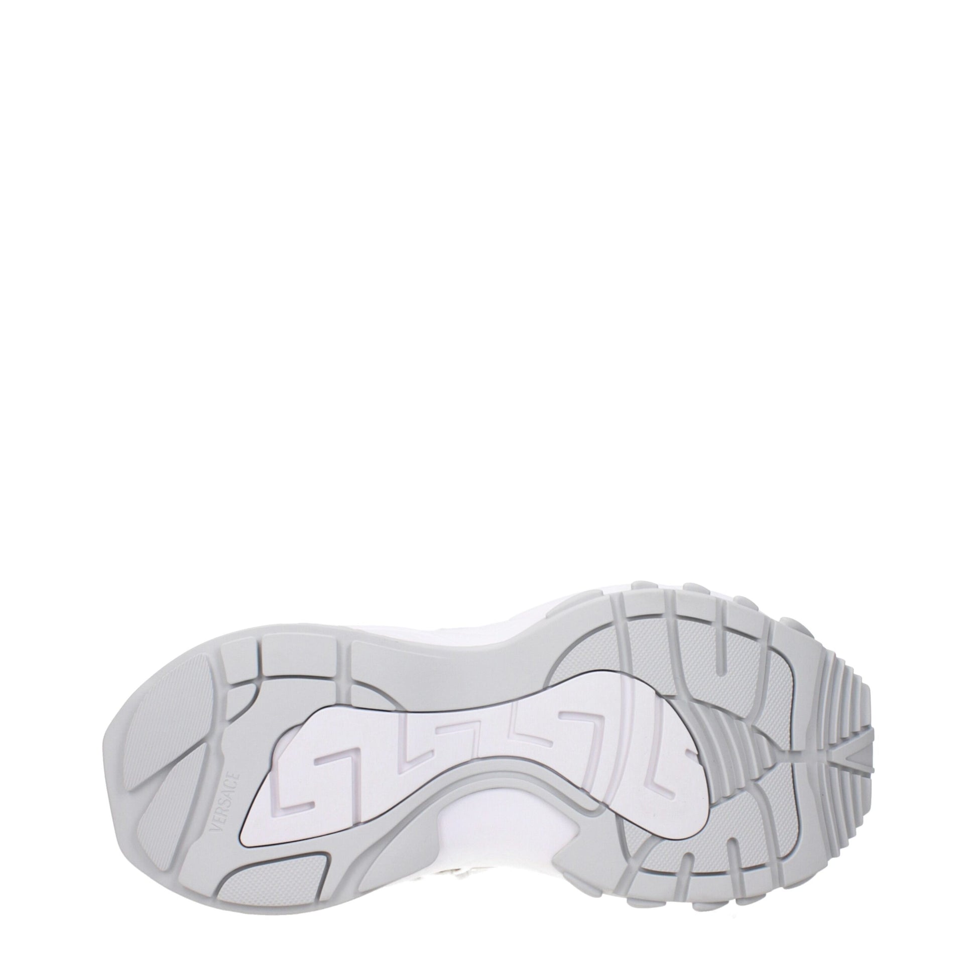 Versace White Fabric Chunky Sneakers