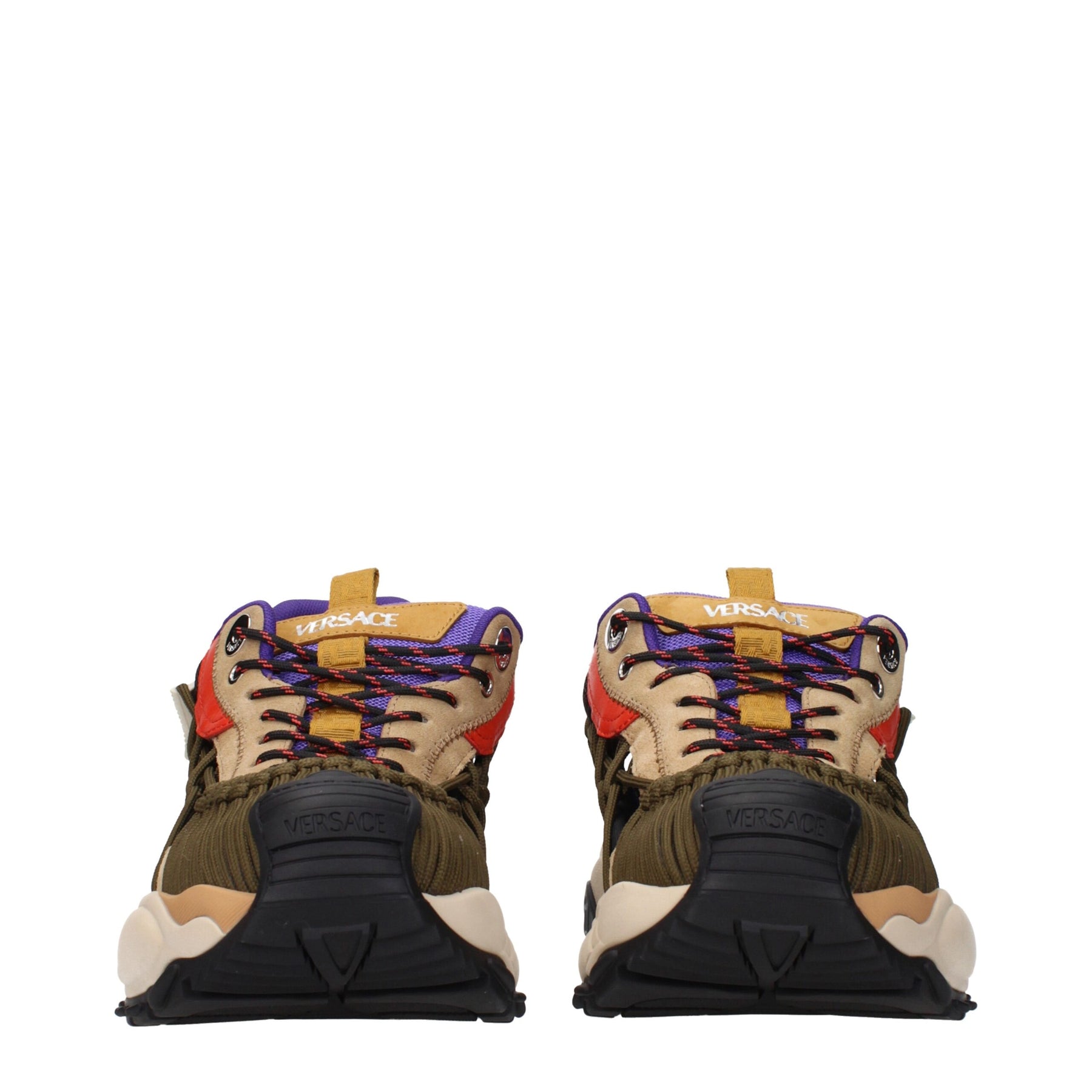 Versace Beige Leather Athletic Sneakers | Regal Royce