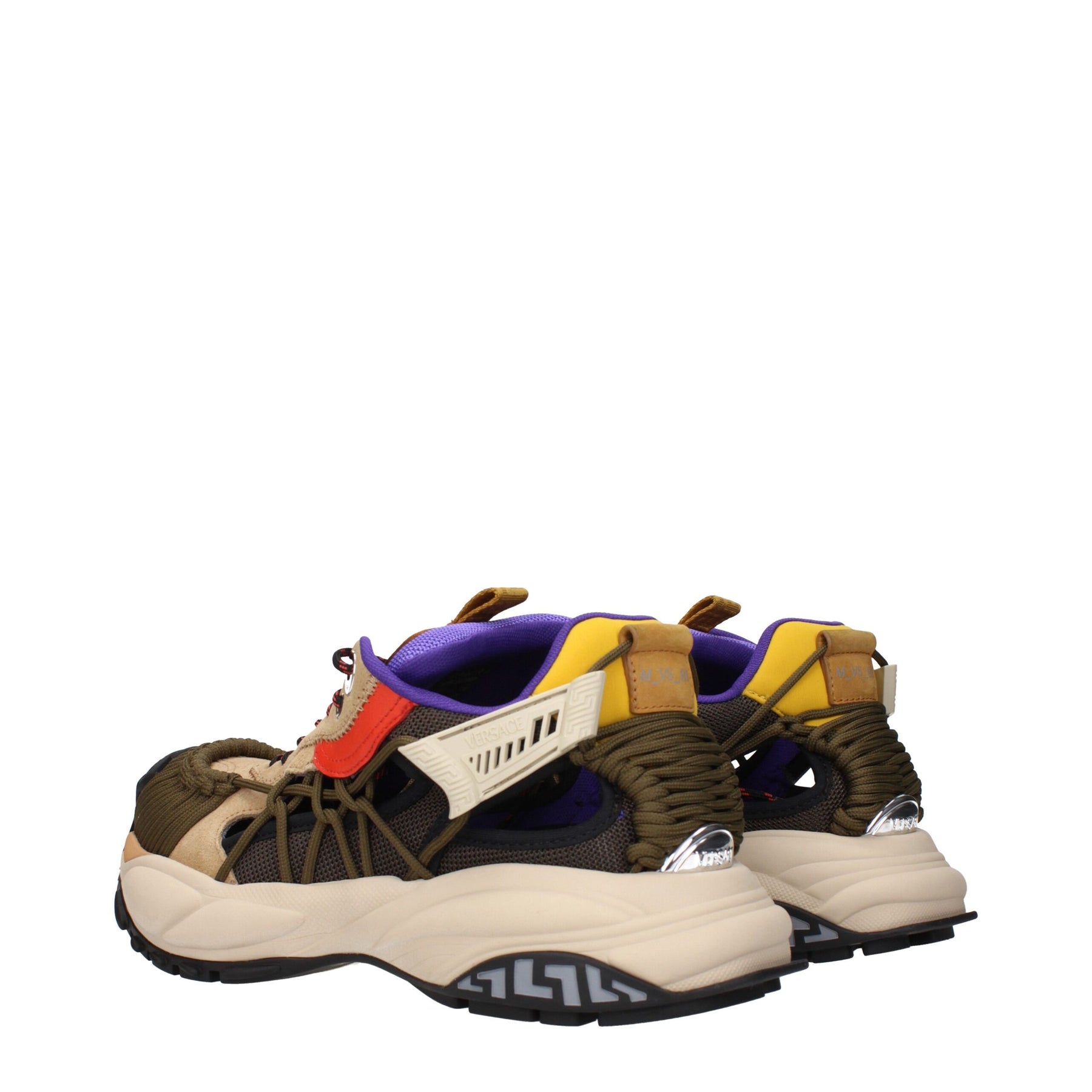 Versace Beige Leather Athletic Sneakers | Regal Royce