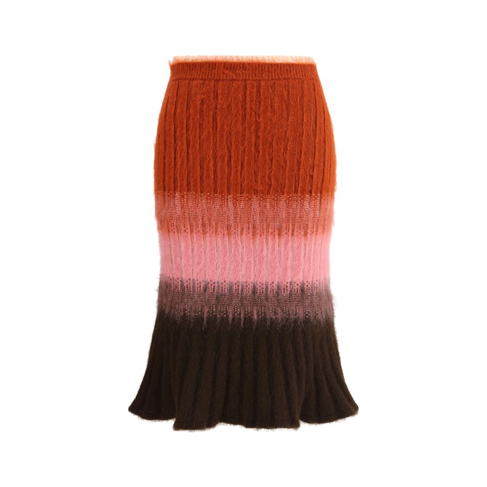 Fendi Multicolor Mohair Midi Skirt | Regal Royce