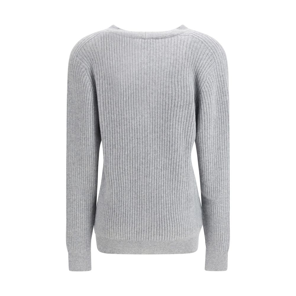 Balmain Gray Fleece Wool Cardigan | Regal Royce