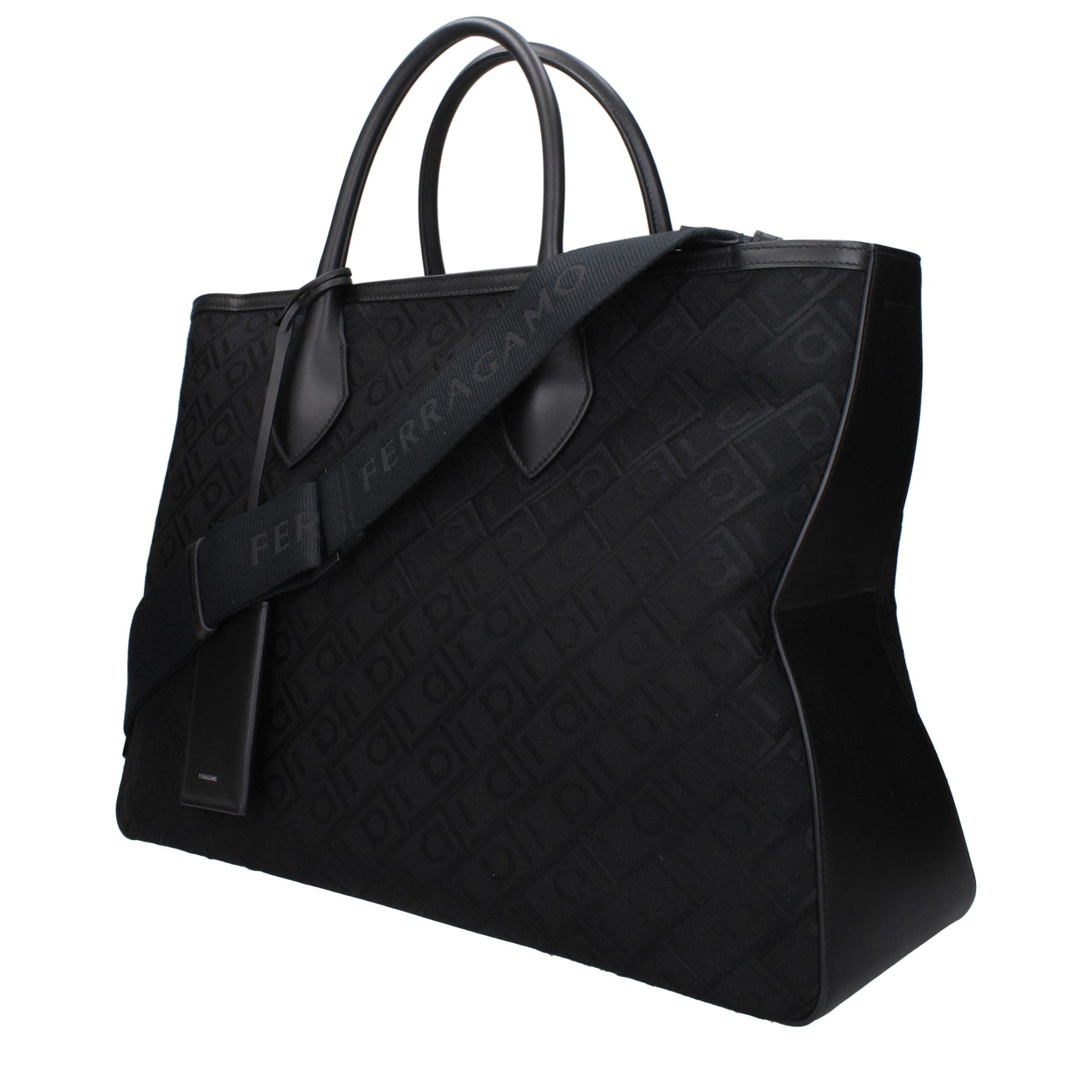 Salvatore Ferragamo Black Fabric Handbag | Regal Royce