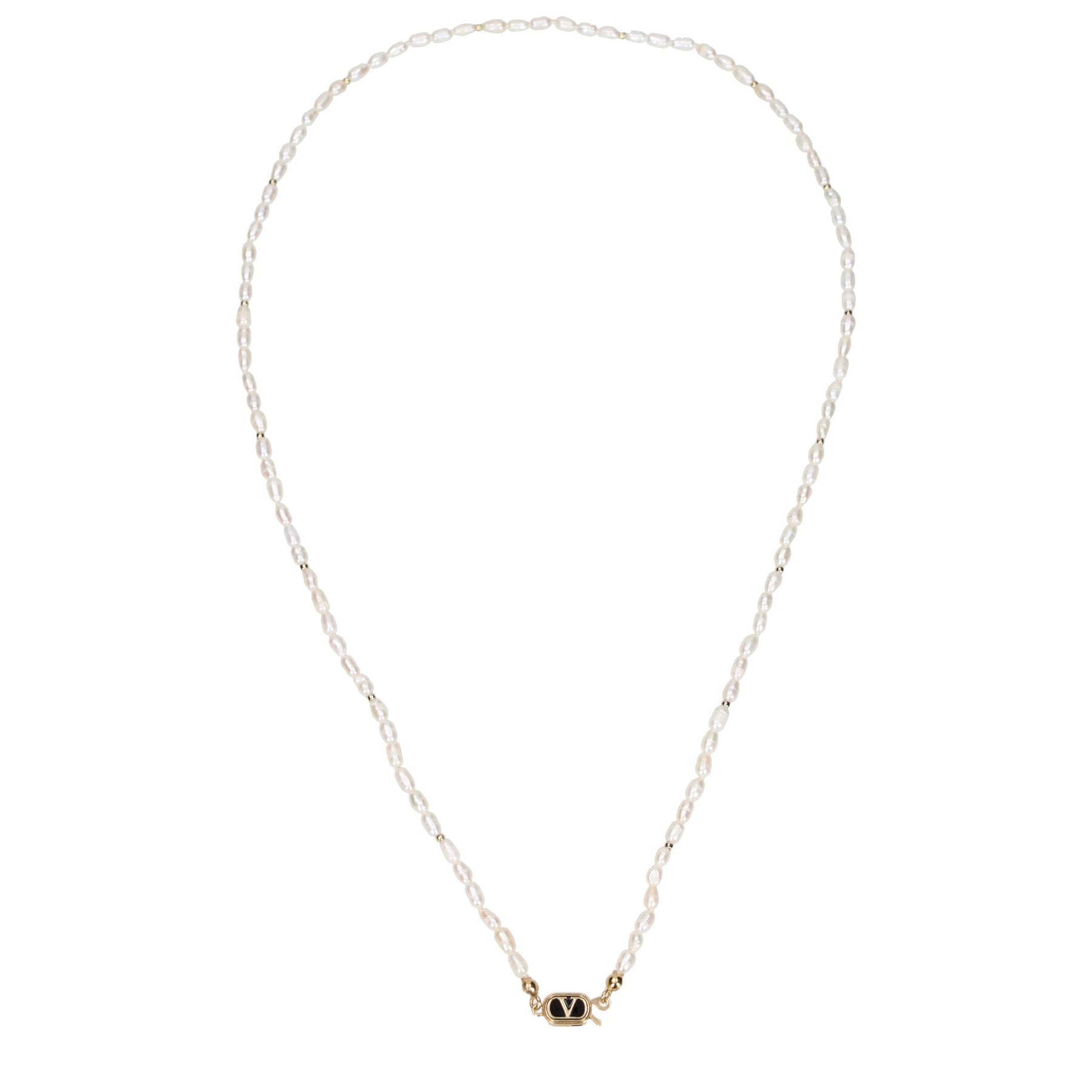 Valentino Garavani White Metal Necklace | Regal Royce