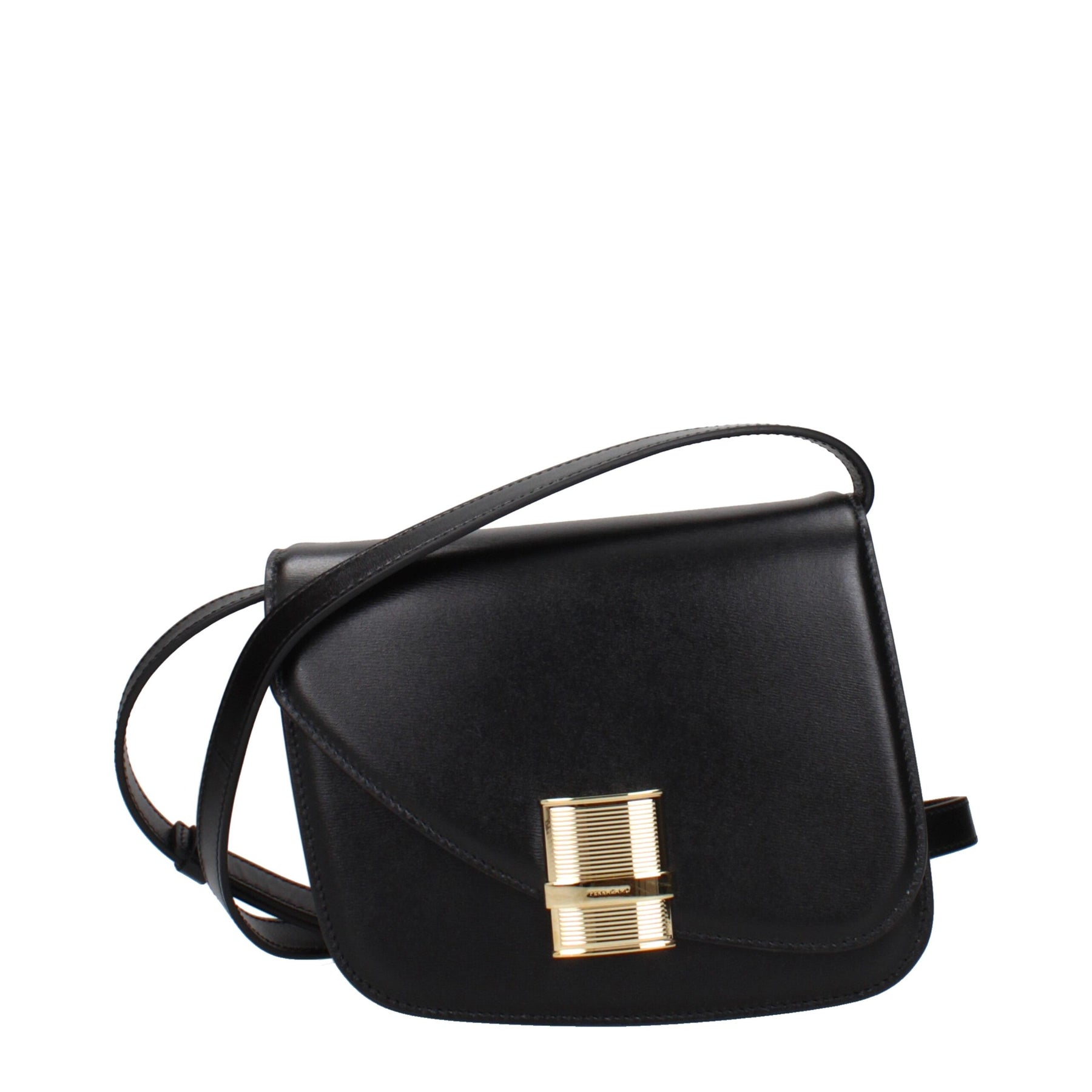 Salvatore Ferragamo Black Leather Crossbody Bag | Regal Royce